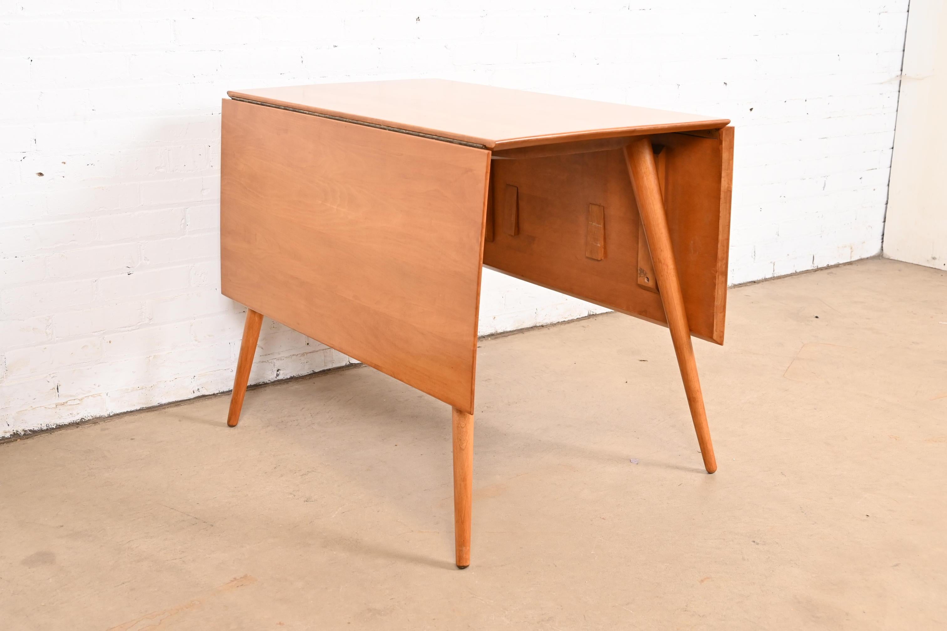 Paul McCobb Planner Group Solid Maple Drop Leaf Dining Table, 1950s For Sale 5