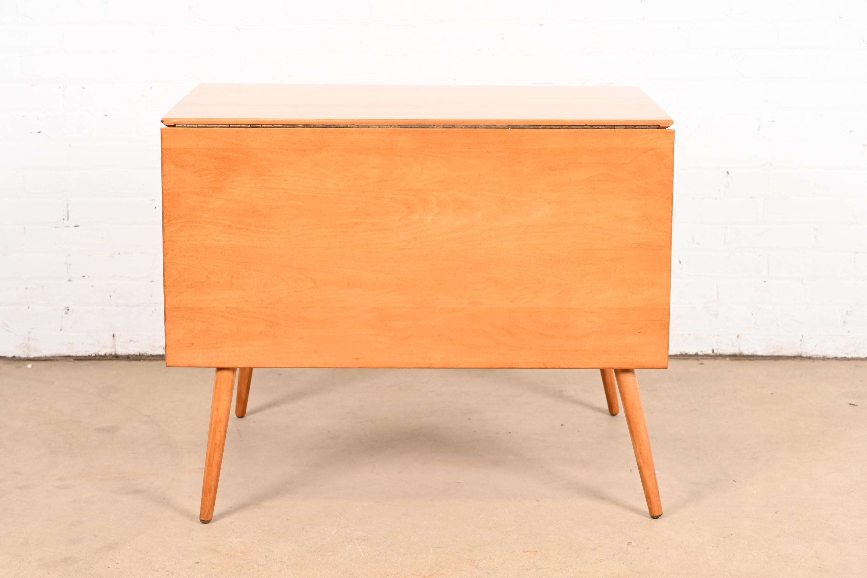Paul McCobb Planner Group Solid Maple Drop Leaf Dining Table, 1950s For Sale 6