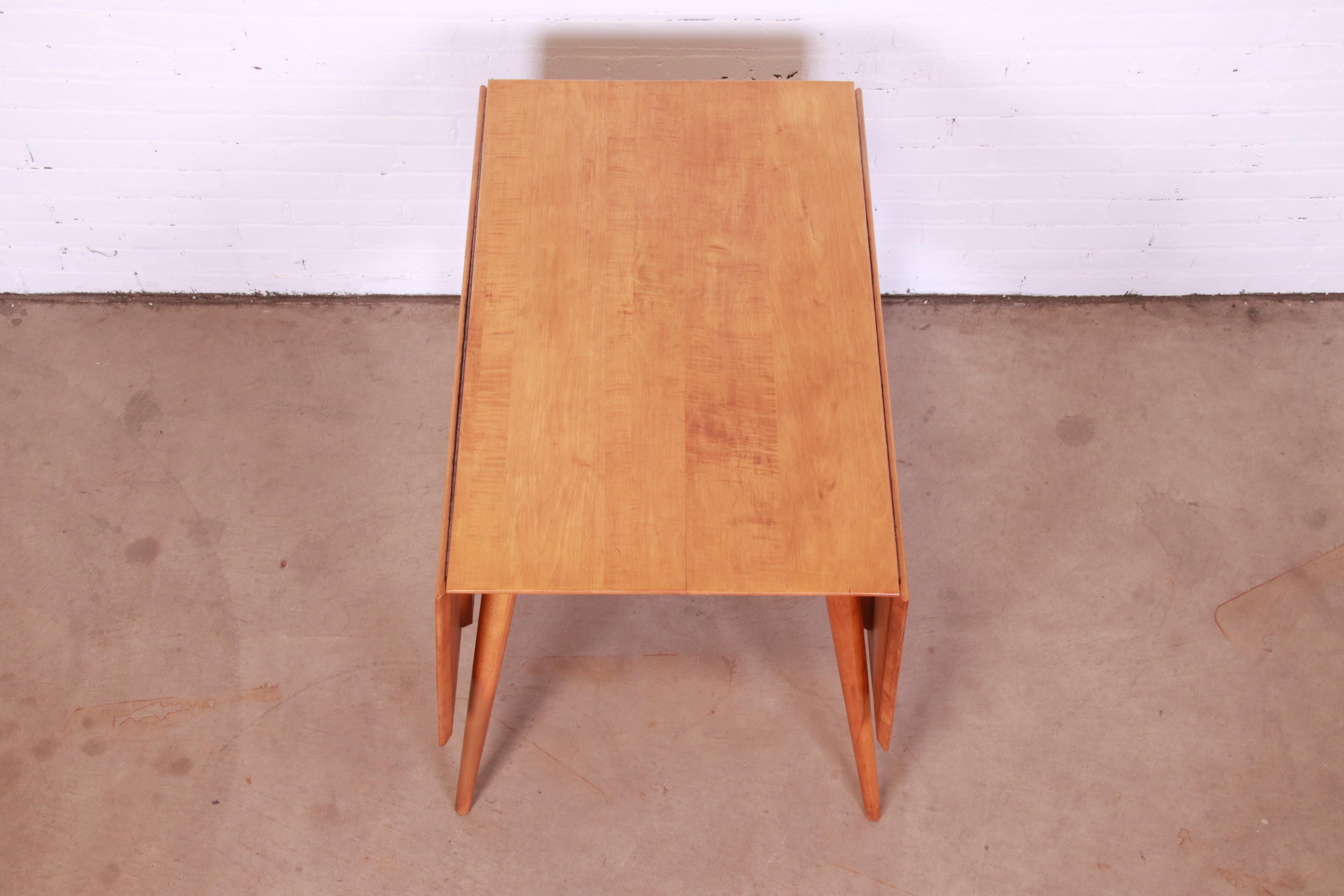 Paul McCobb Planner Group Solid Maple Drop Leaf Dining Table, 1950s 7