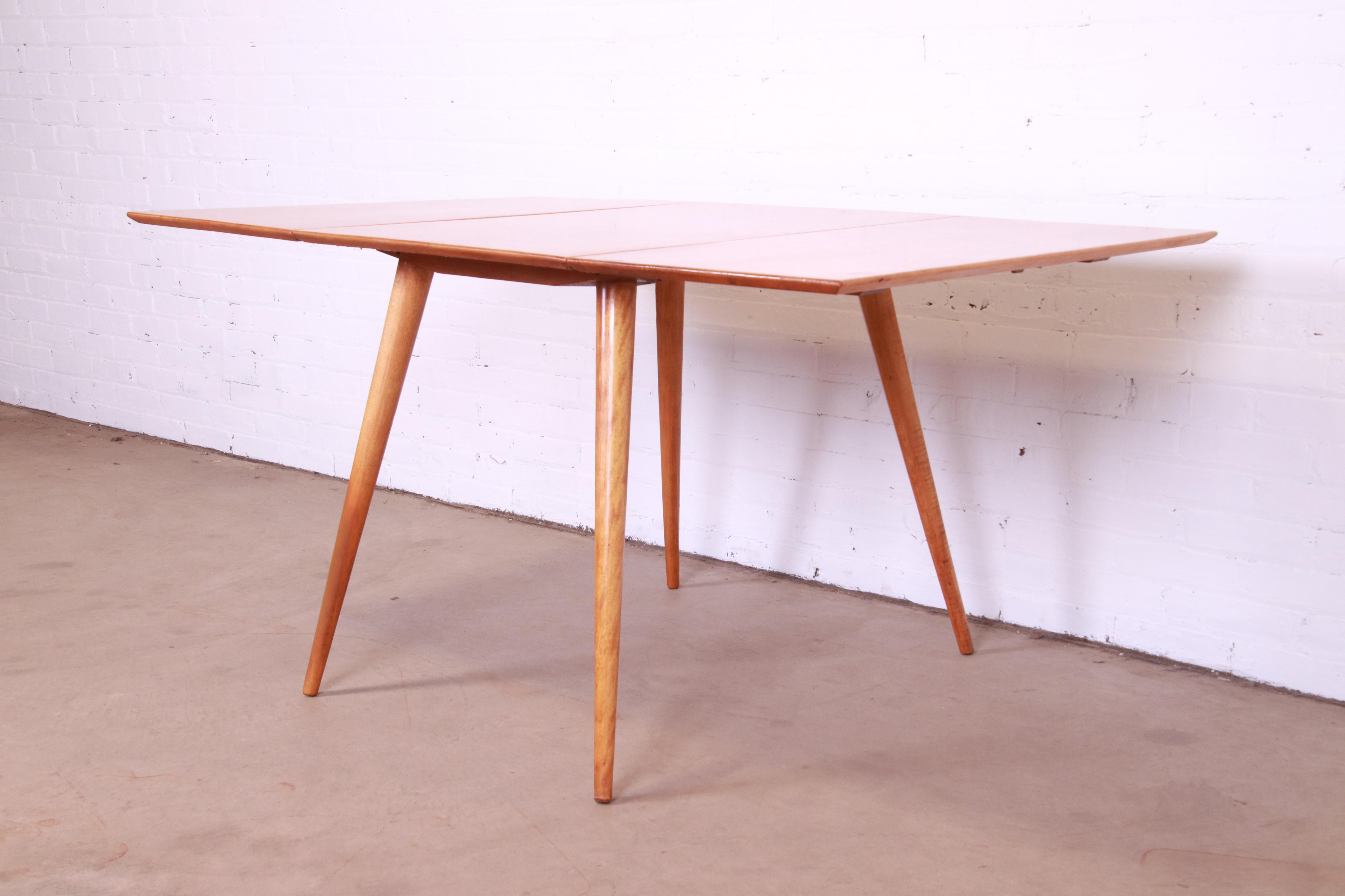 Mid-Century Modern Paul McCobb Planner Group Solid Maple Drop Leaf Dining Table, 1950s