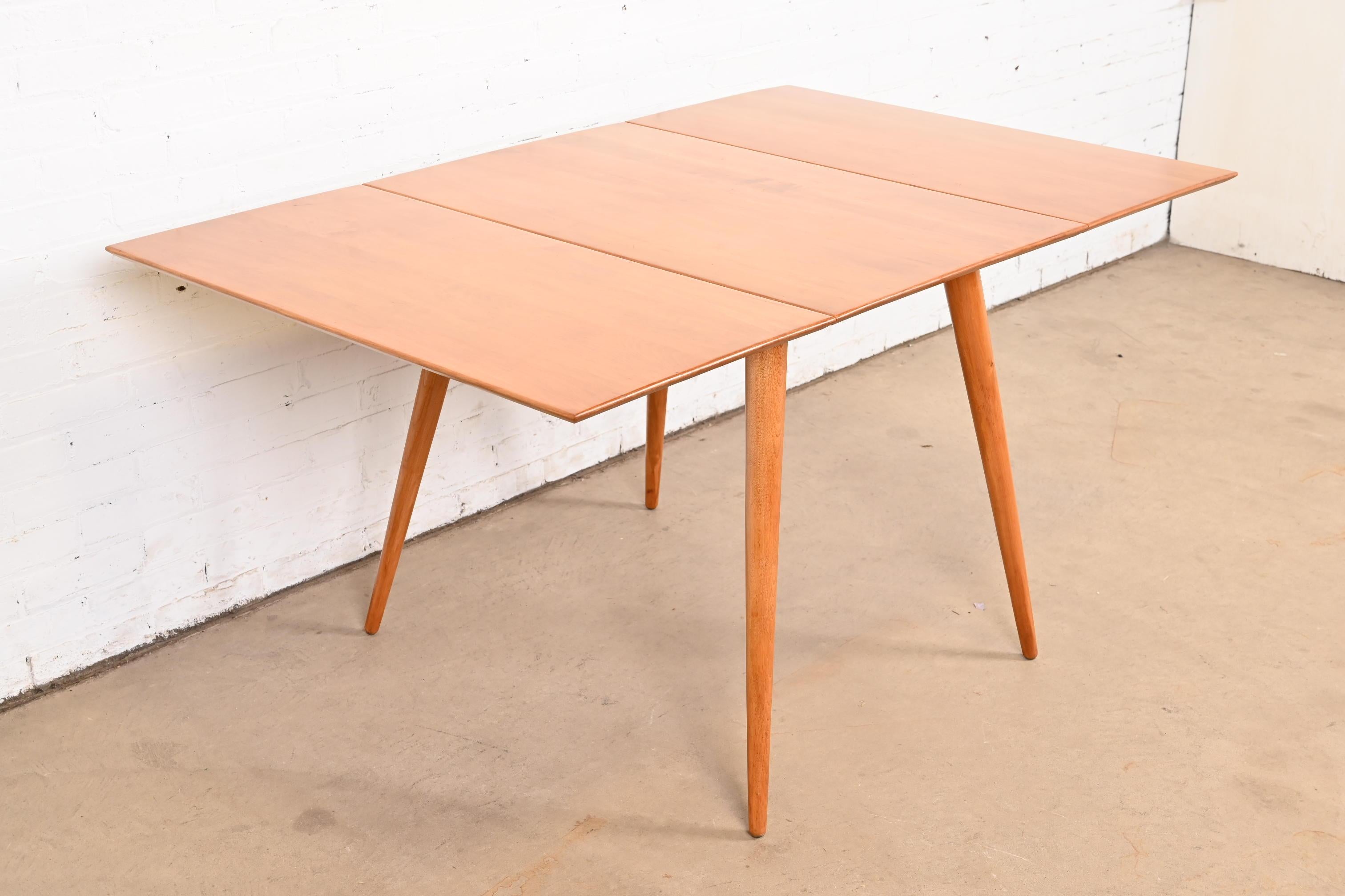 Mid-Century Modern Paul McCobb Planner Group Solid Maple Drop Leaf Dining Table, 1950s For Sale