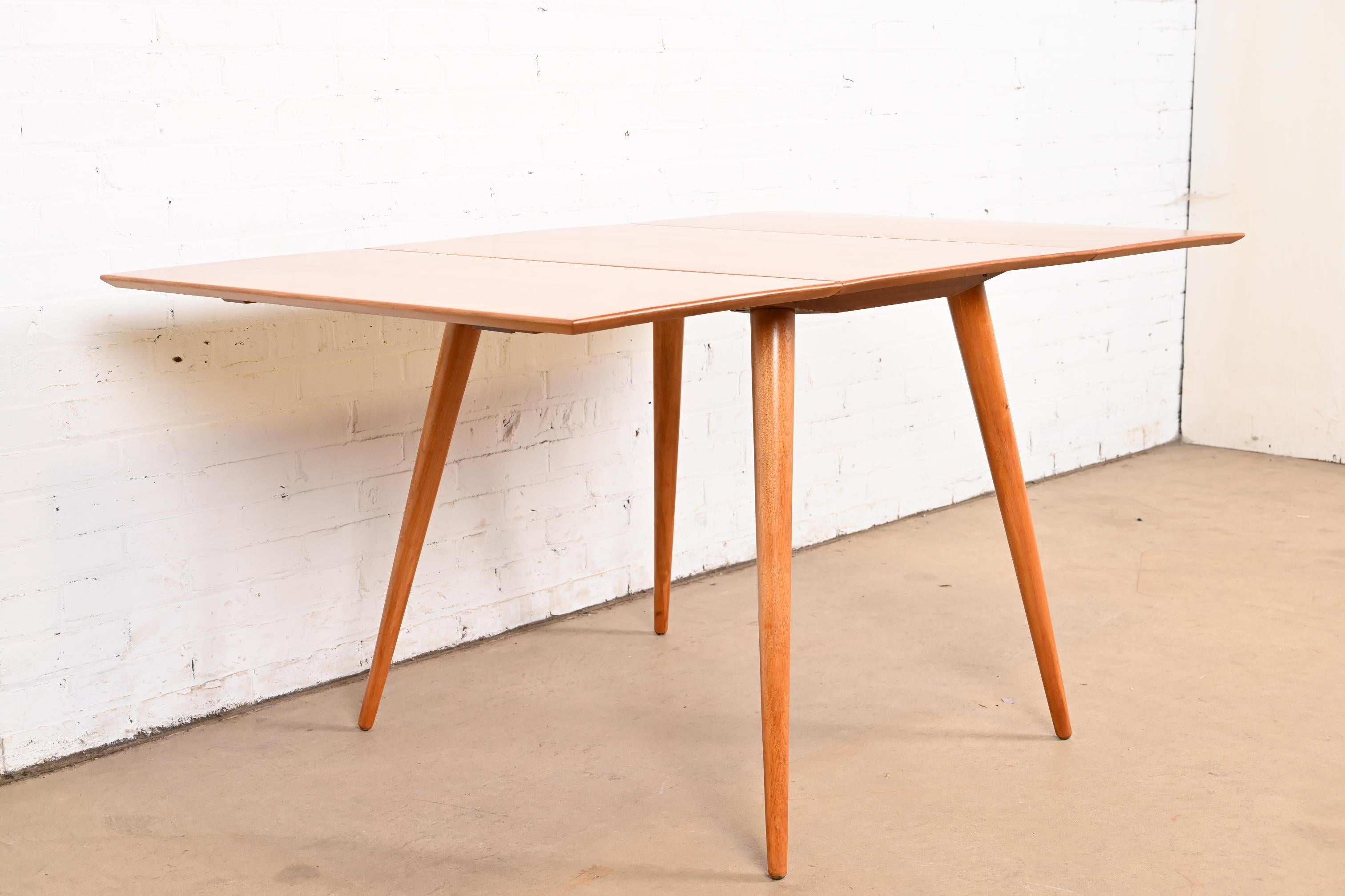 American Paul McCobb Planner Group Solid Maple Drop Leaf Dining Table, 1950s For Sale