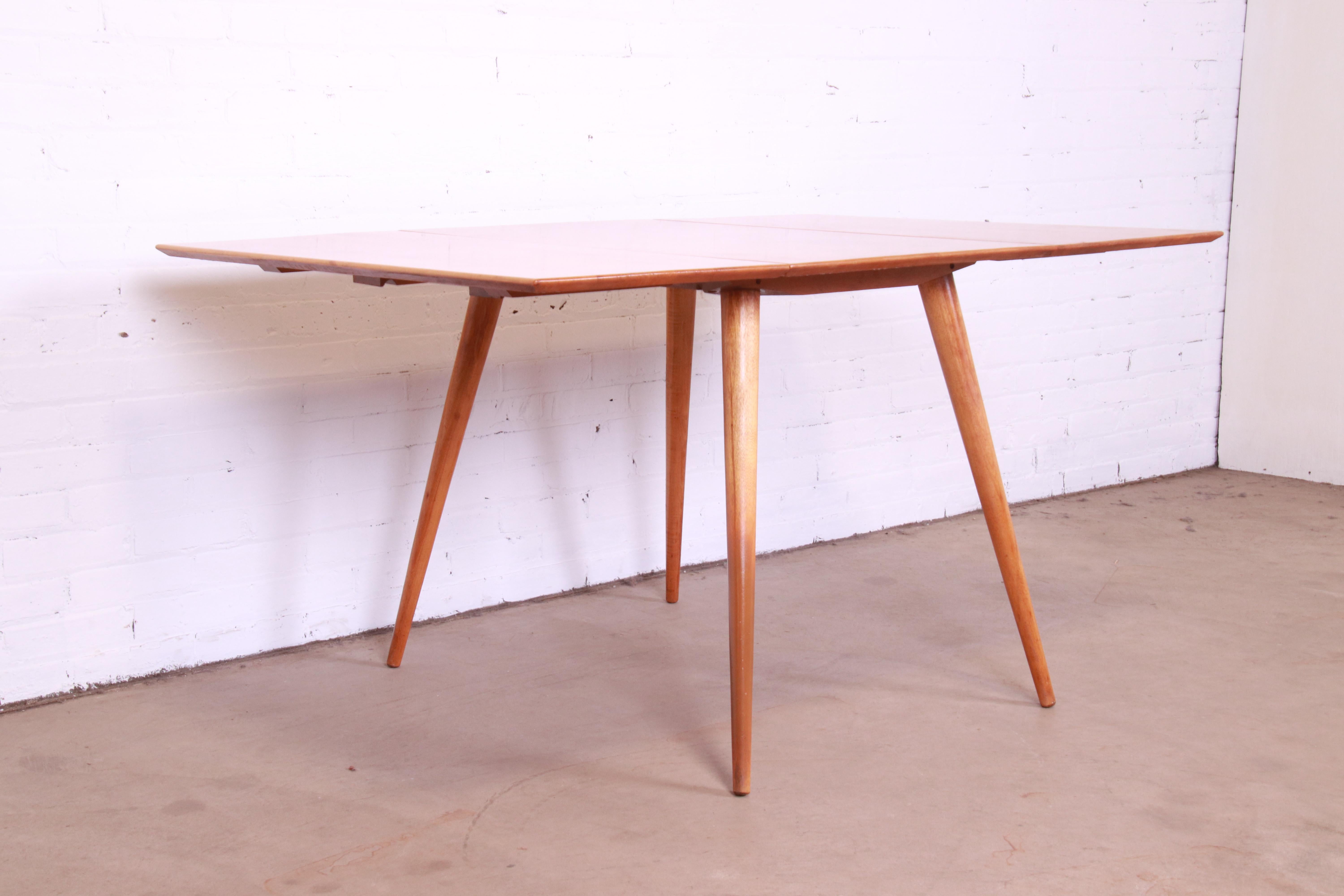 Mid-20th Century Paul McCobb Planner Group Solid Maple Drop Leaf Dining Table, 1950s