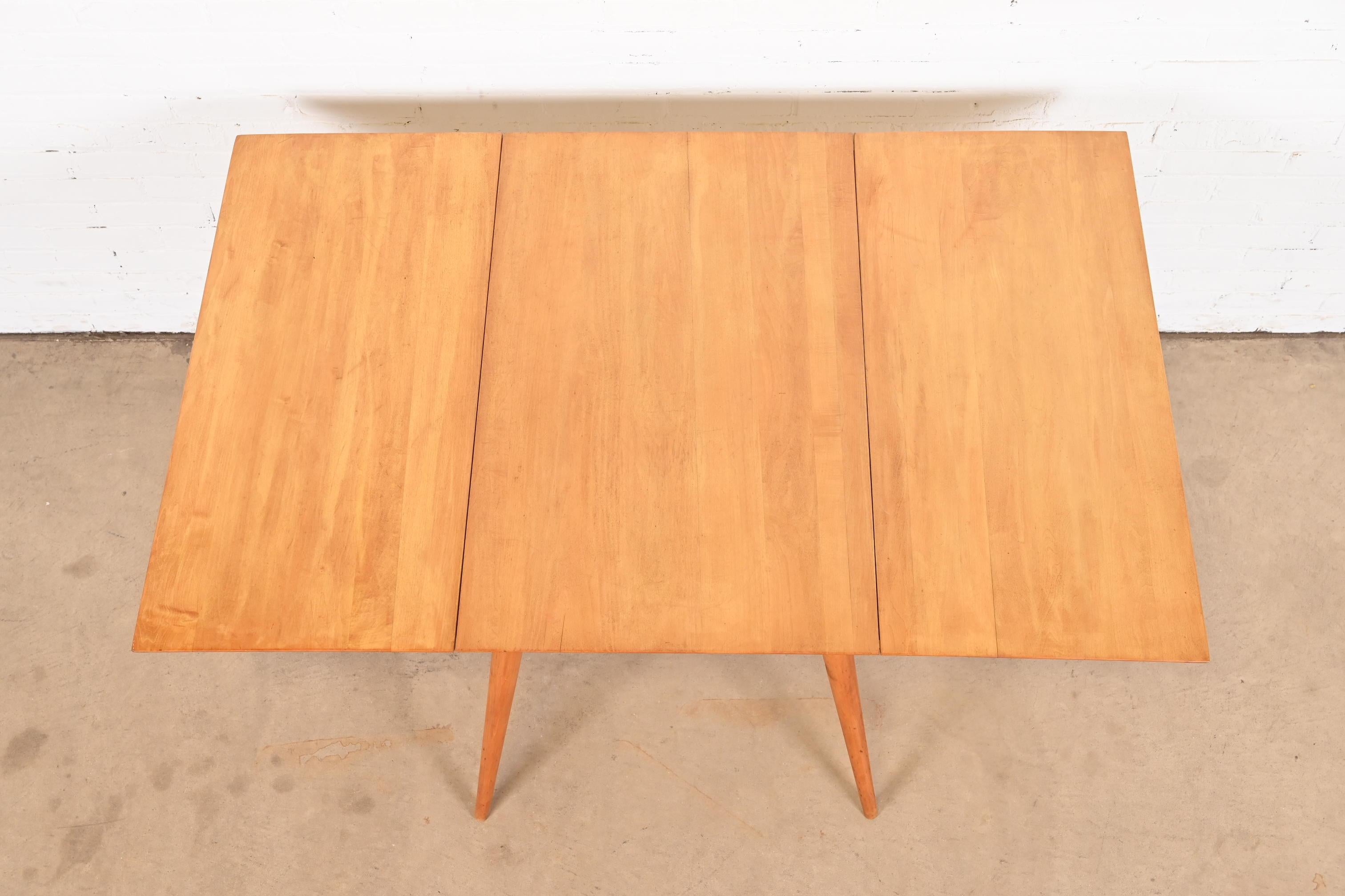 Mid-20th Century Paul McCobb Planner Group Solid Maple Drop Leaf Dining Table, 1950s For Sale