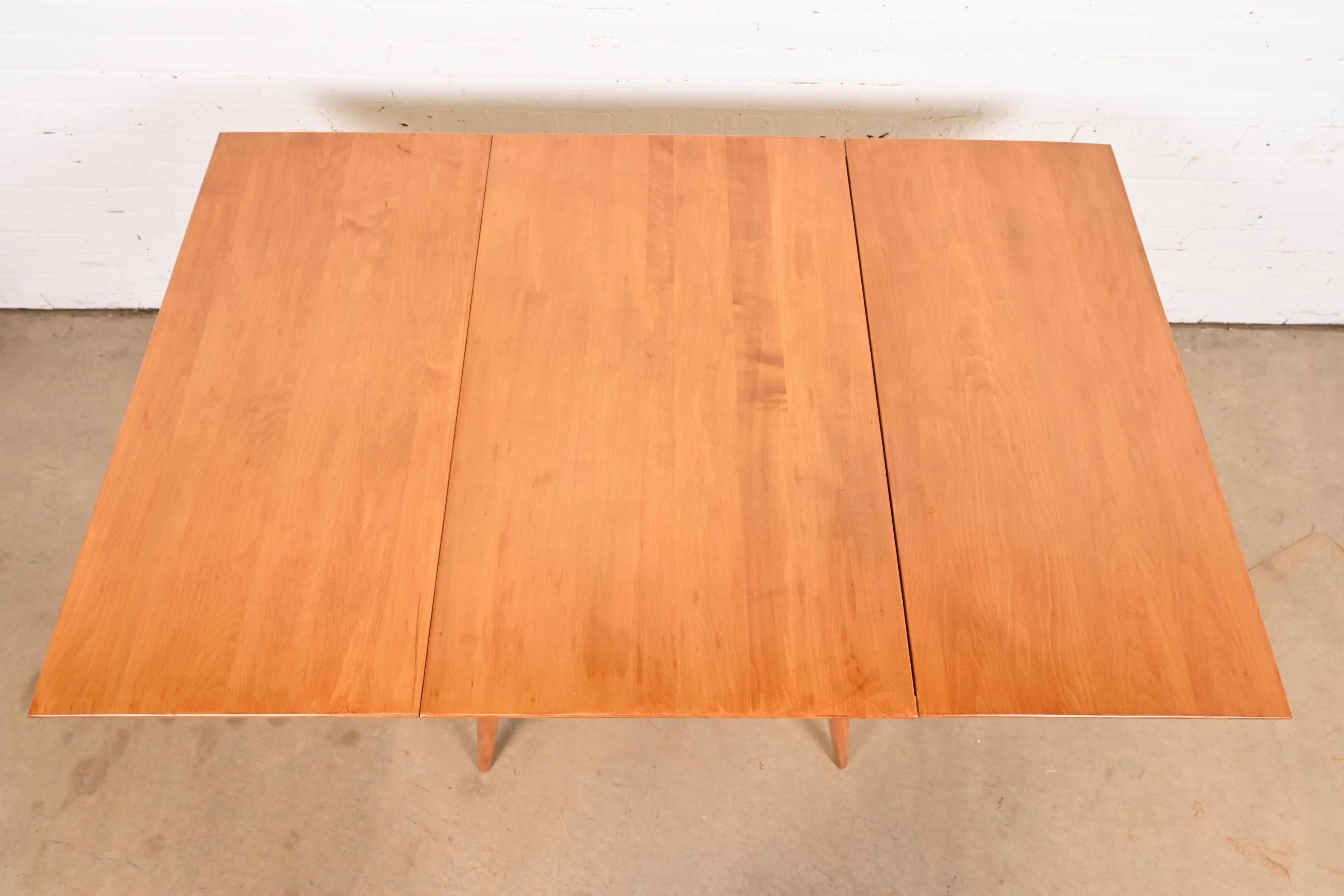 Paul McCobb Planner Group Solid Maple Drop Leaf Dining Table, 1950s For Sale 1