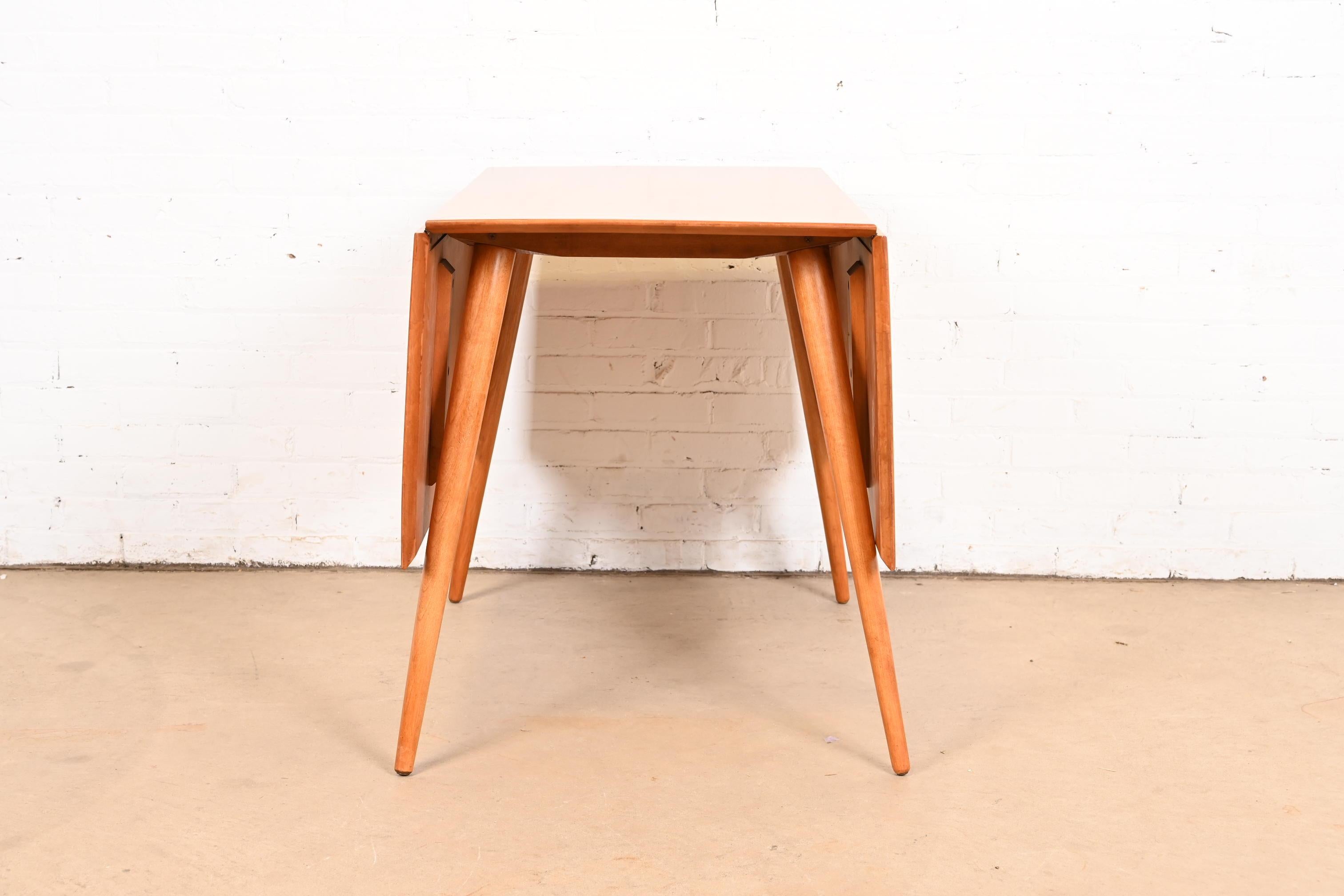 Paul McCobb Planner Group Solid Maple Drop Leaf Dining Table, 1950s For Sale 3