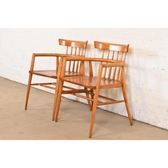 Paul McCobb Group Poltrone con schienale a fuso in acero massiccio, Coppia