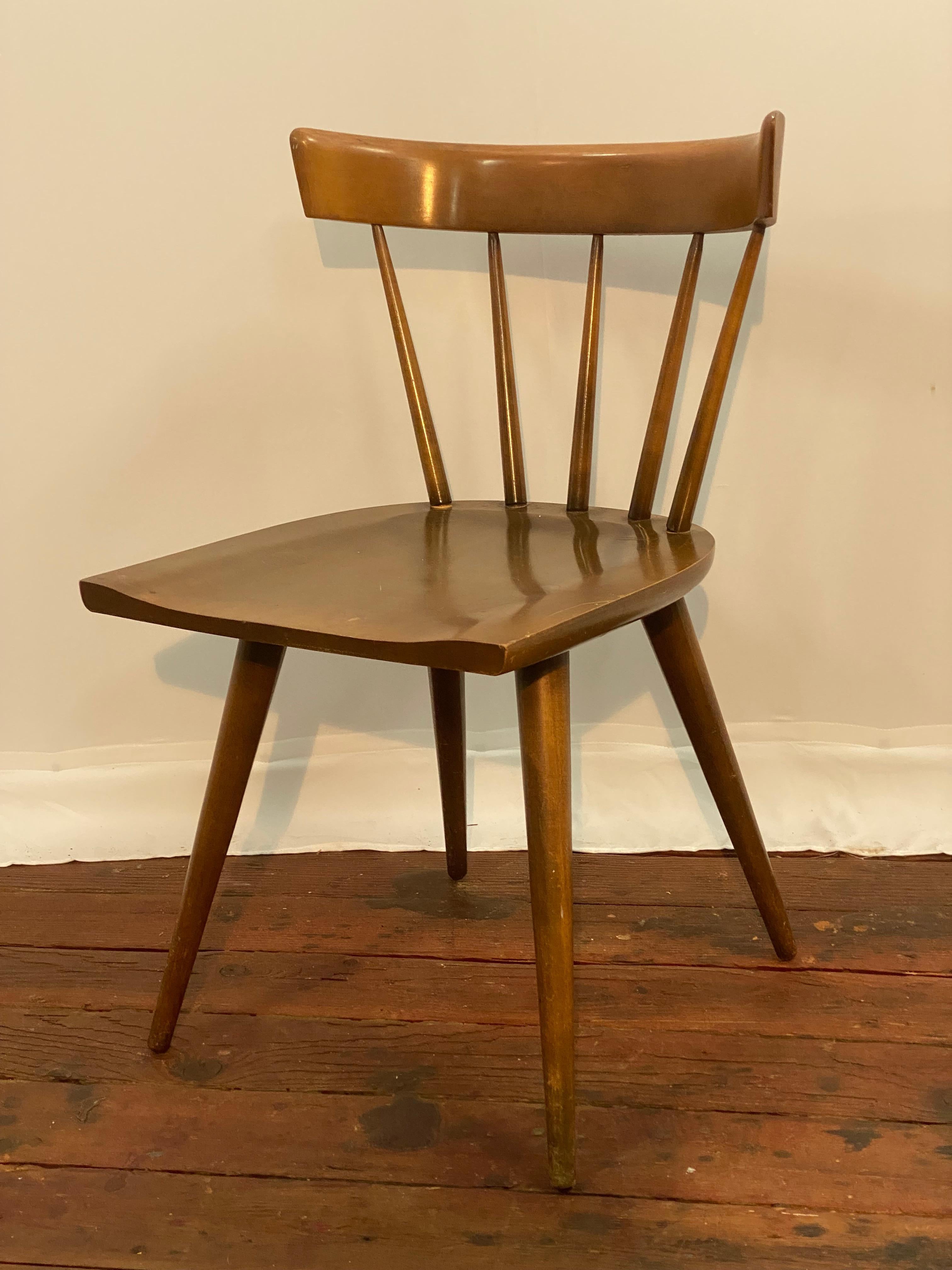 Mid-Century Modern Paul McCobb Planner Group Spindle Back Side Chair For Sale