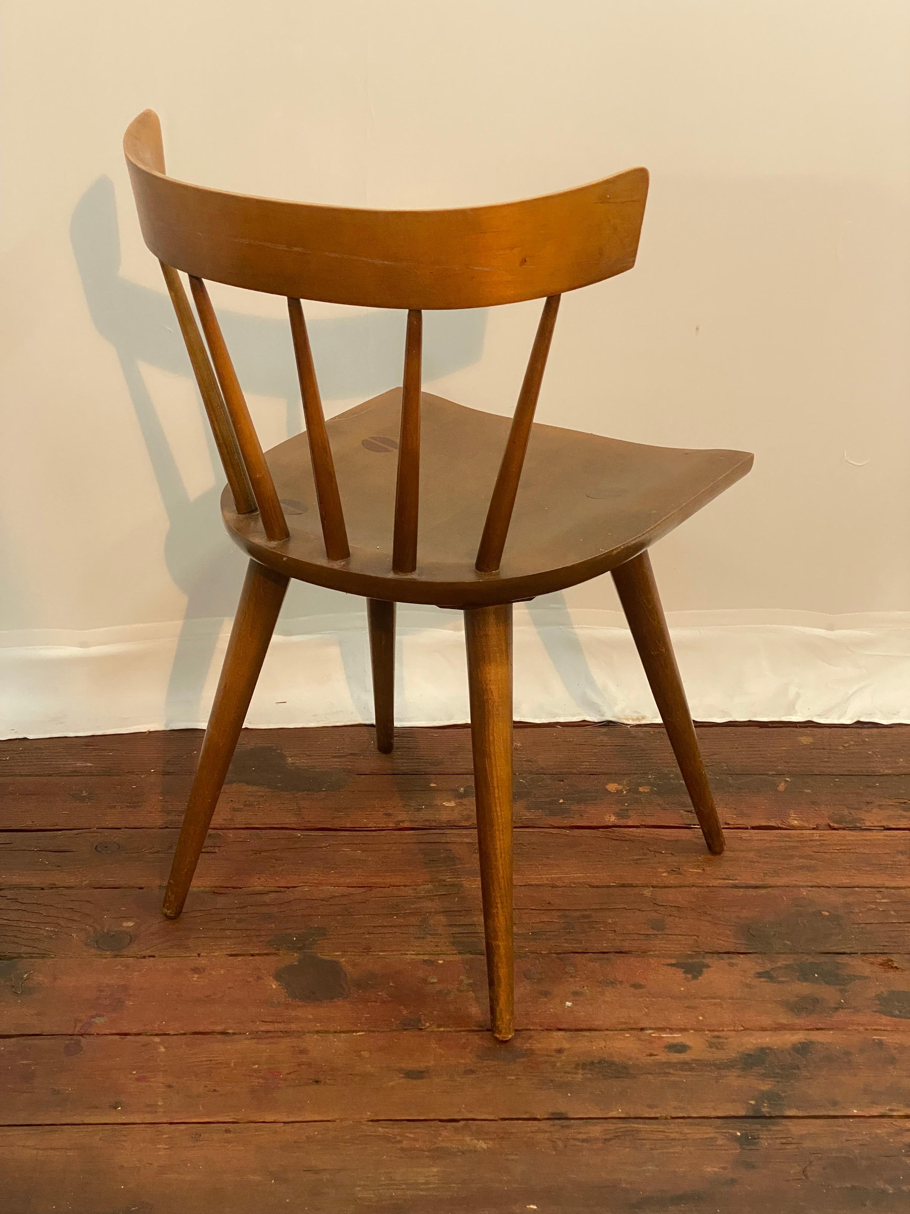 American Paul McCobb Planner Group Spindle Back Side Chair For Sale