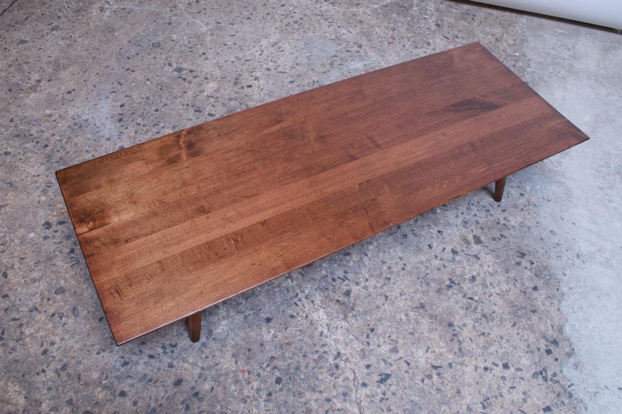 Paul Mccobb Planner Group Stained Maple Bench with Cabinet 7