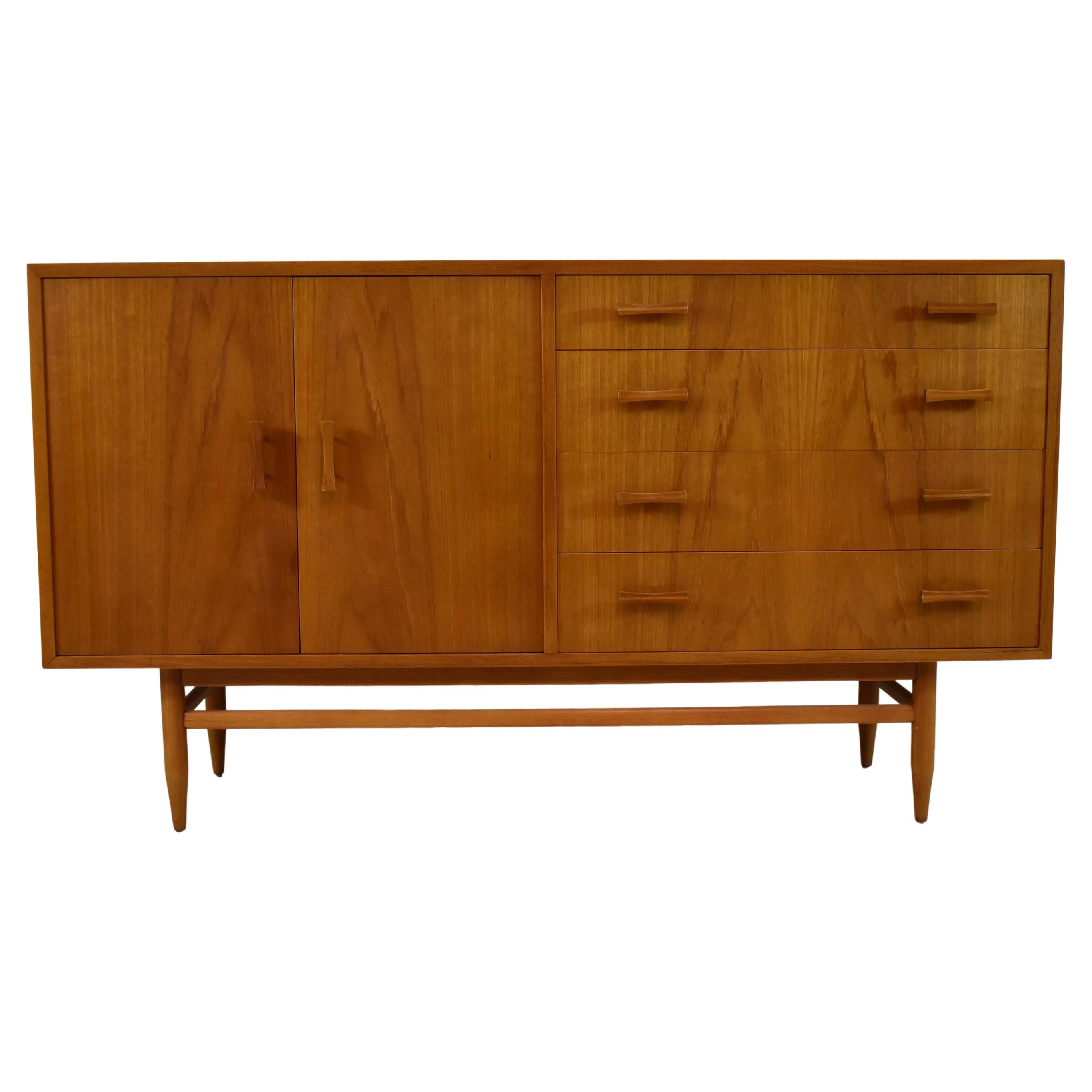 Paul McCobb Planner Group Style Teak Credenza with Bow Tie Handles