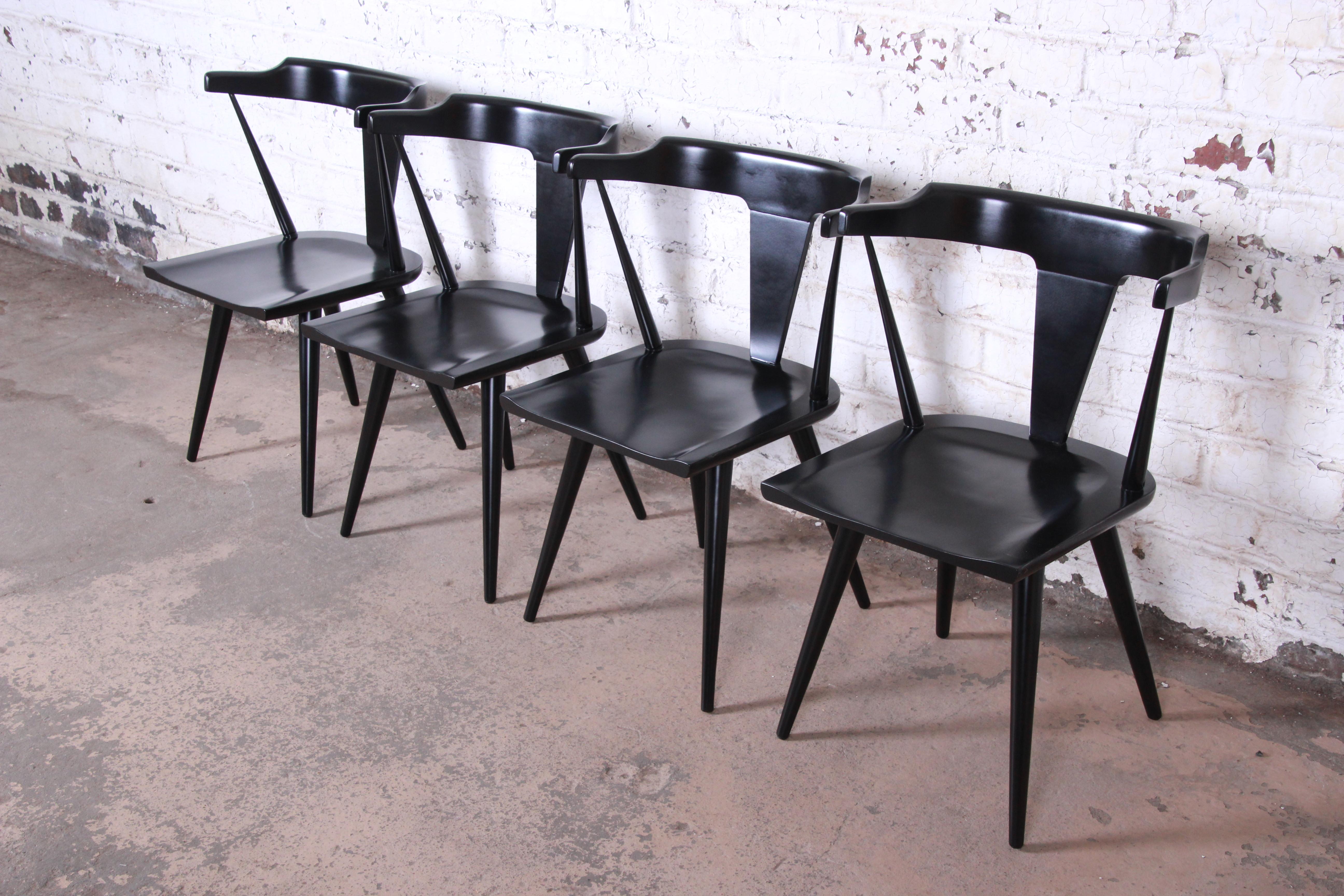 Mid-Century Modern sculpted solid maple t-back dining chairs

Designed by Paul McCobb for Winchendon Furniture 