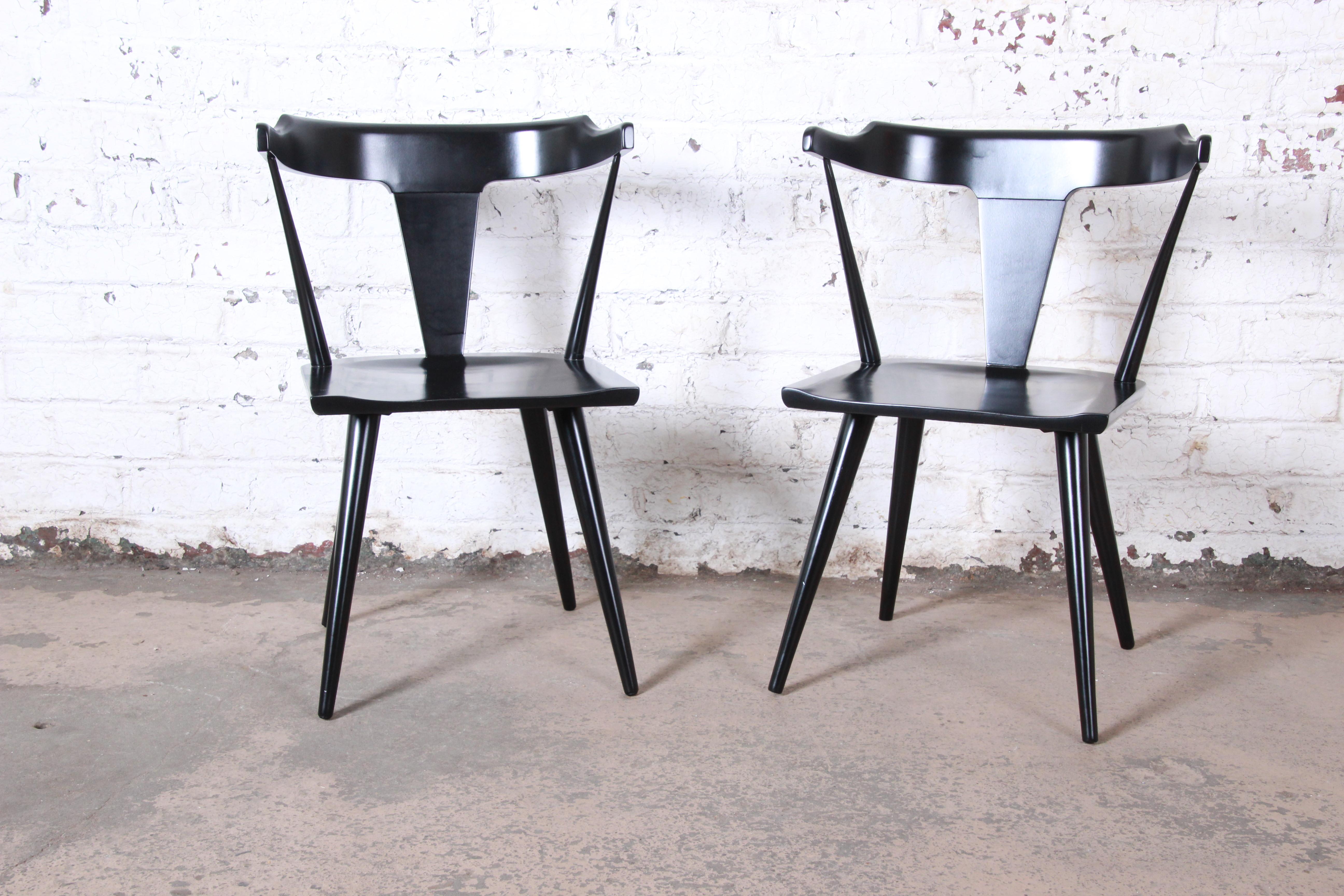 Mid-Century Modern sculpted solid maple t-back dining chairs

Designed by Paul McCobb for Winchendon Furniture 