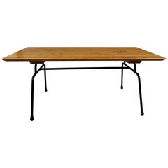 Paul McCobb Planner Group Wrought Iron and Wood Coffee Table