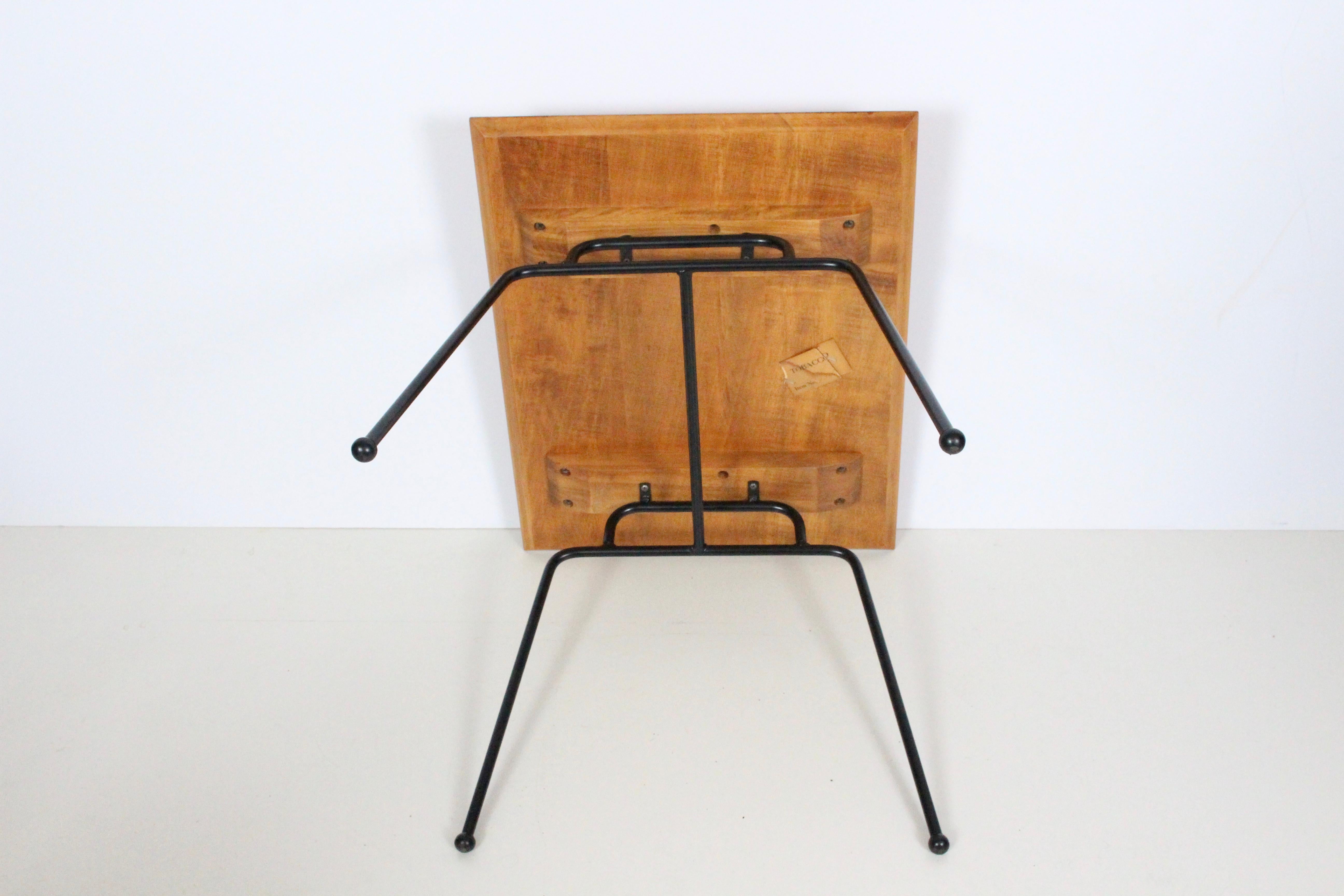 Mid-20th Century Paul McCobb Planner Group Wrought Iron & Birch Occasional Table, C. 1950