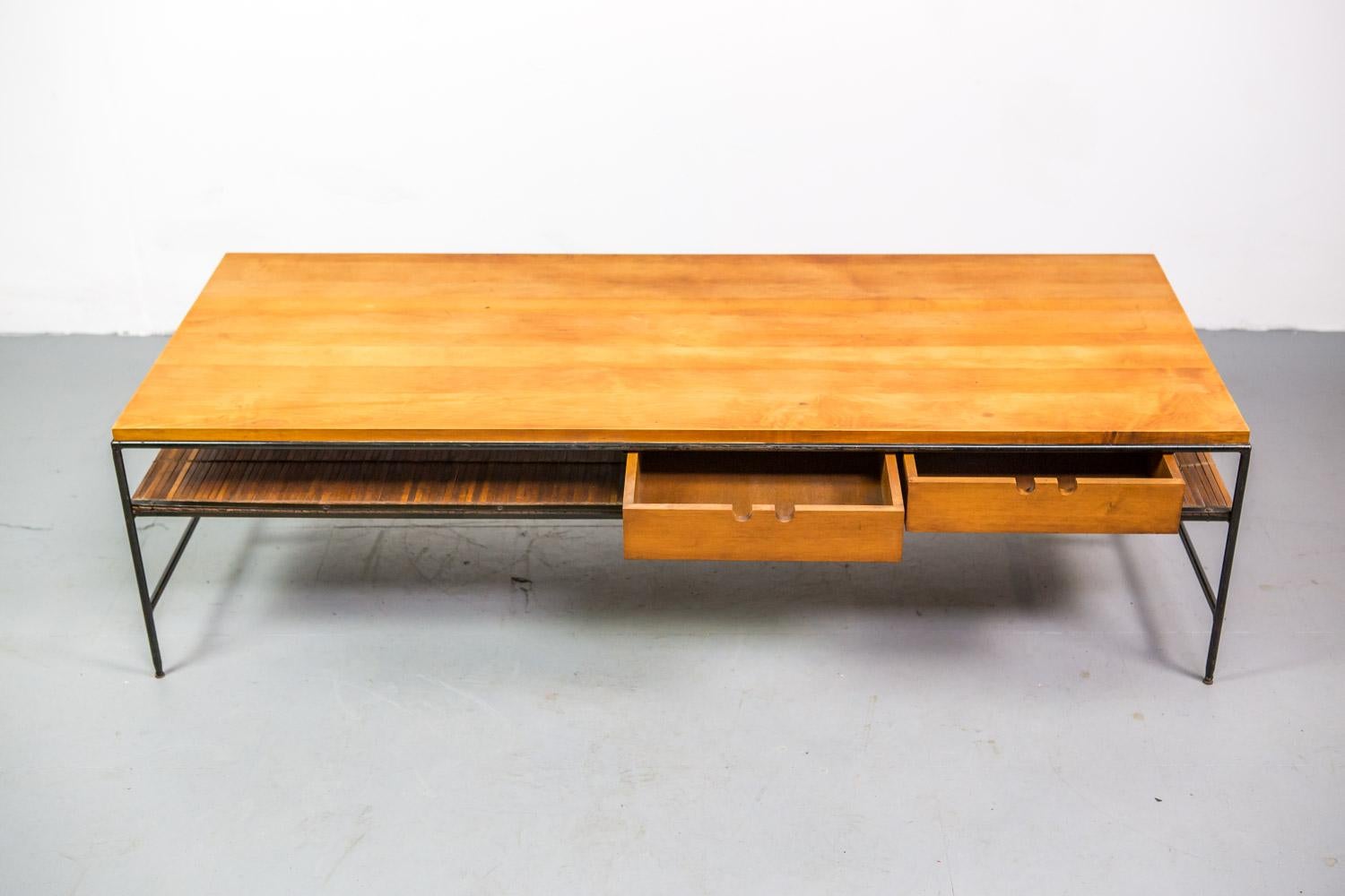 Mid-Century Modern Paul McCobb Planner Group Wrought Iron Coffee Table for Winchendon
