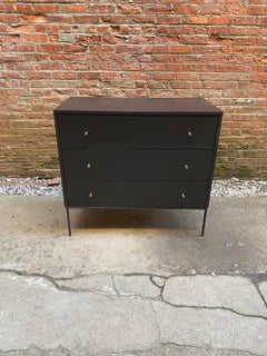Early Paul McCobb Planner Iron Base Three-Drawer Dresser