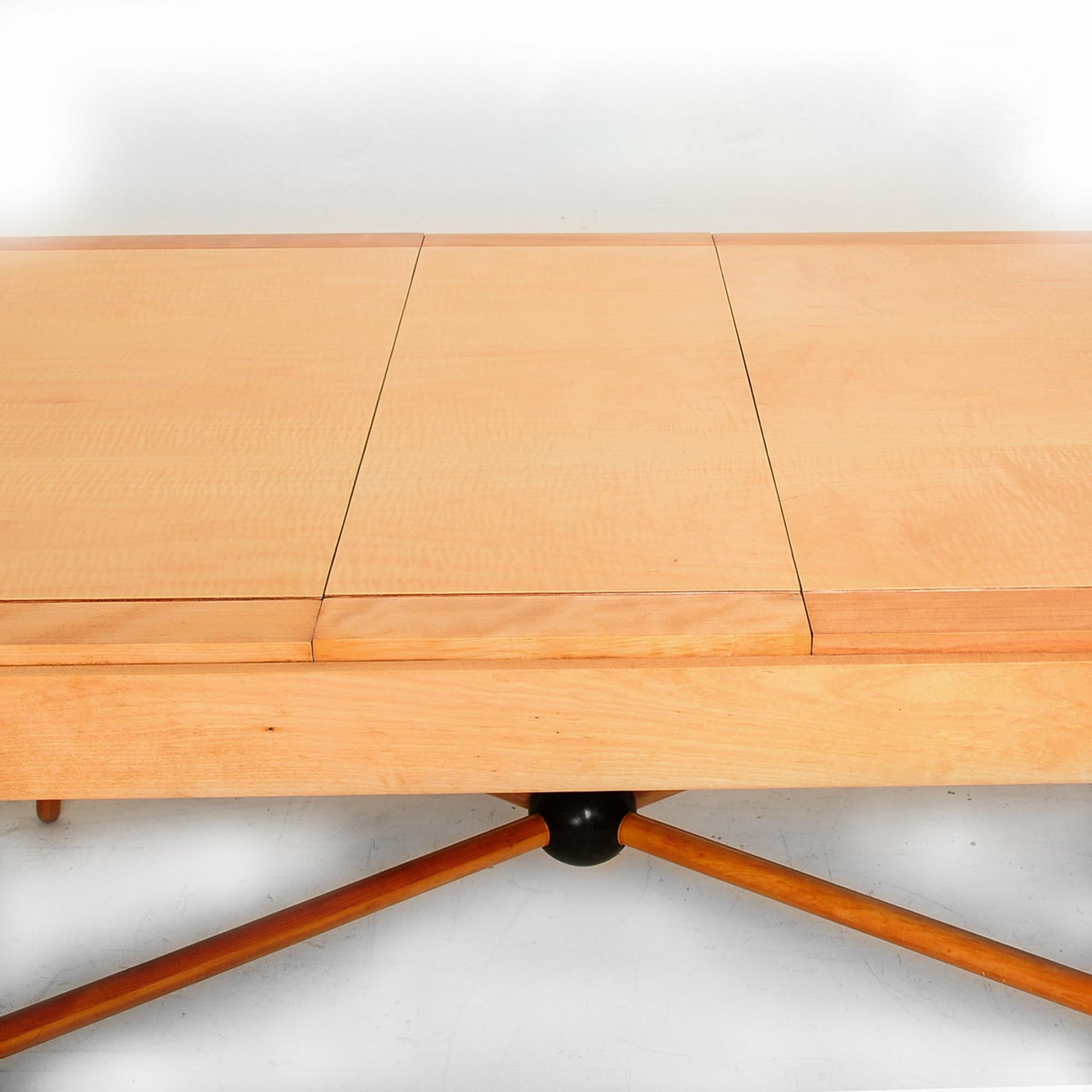 Mid-20th Century Paul McCobb Pleasant Maple Wood Dining Table Crafty Built in Extension 1950s 