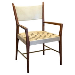 Paul McCobb Protype II Armchair for Calvin Furniture Co. Woven Leather & Wood