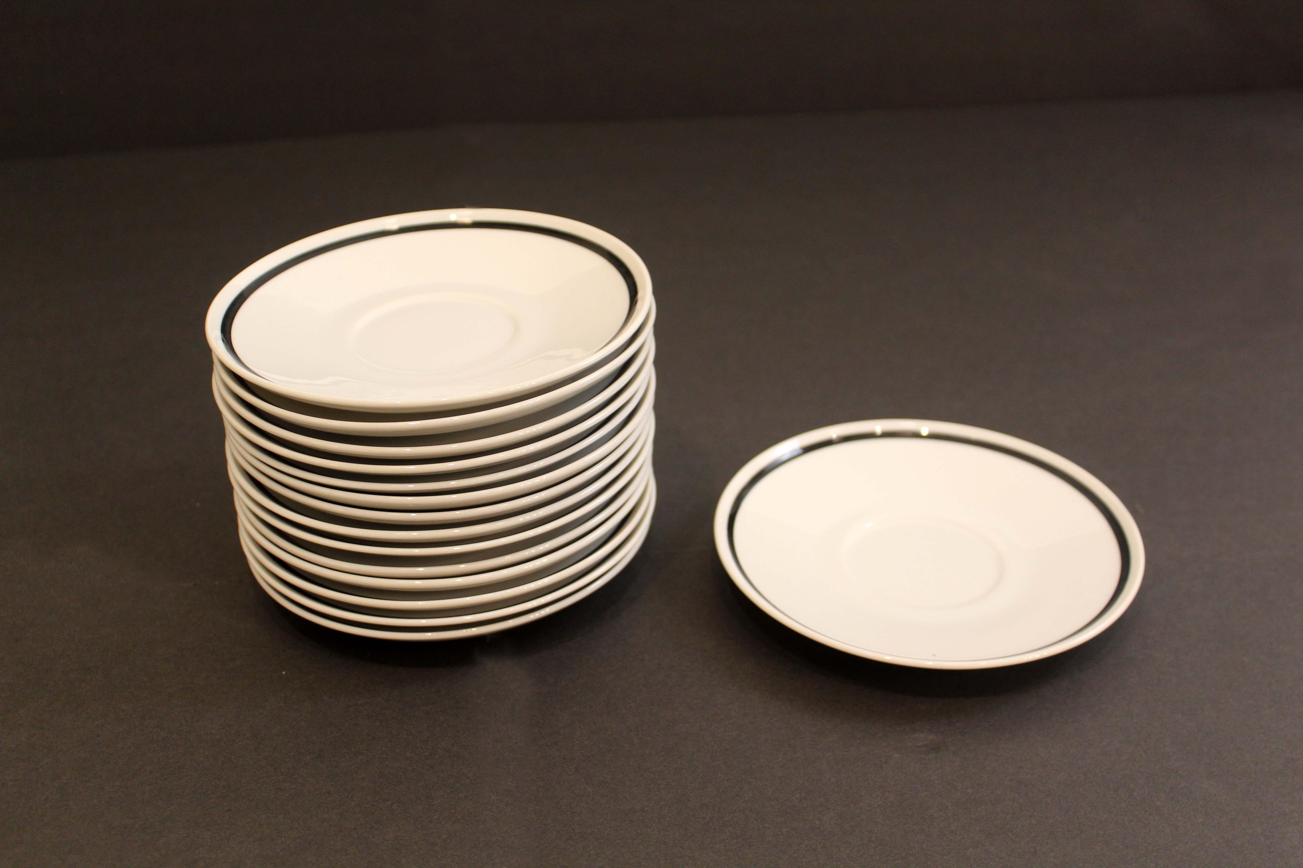 Glass Paul McCobb Rare Mid-Century Modern Set of Fine China Contempri Japan, 1960s