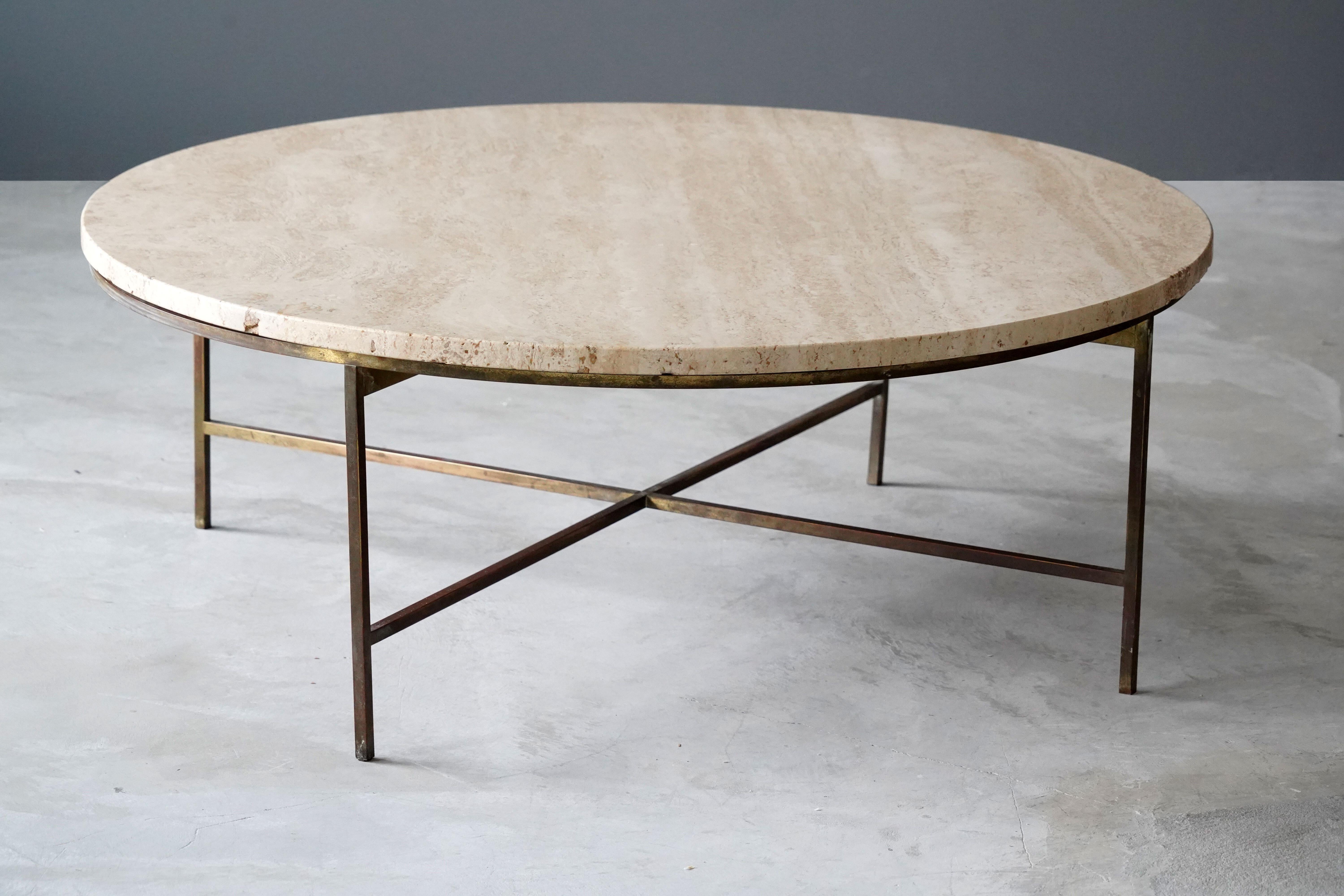 A rare and sizable Minimalist coffee table, designed by Paul McCobb for Calvin Furniture Company, USA, 1960s. 

In all original condition, with original top. 

Other designers of the period include T.H. Robsjohn-Gibbings, Edward Wormley, Adrian