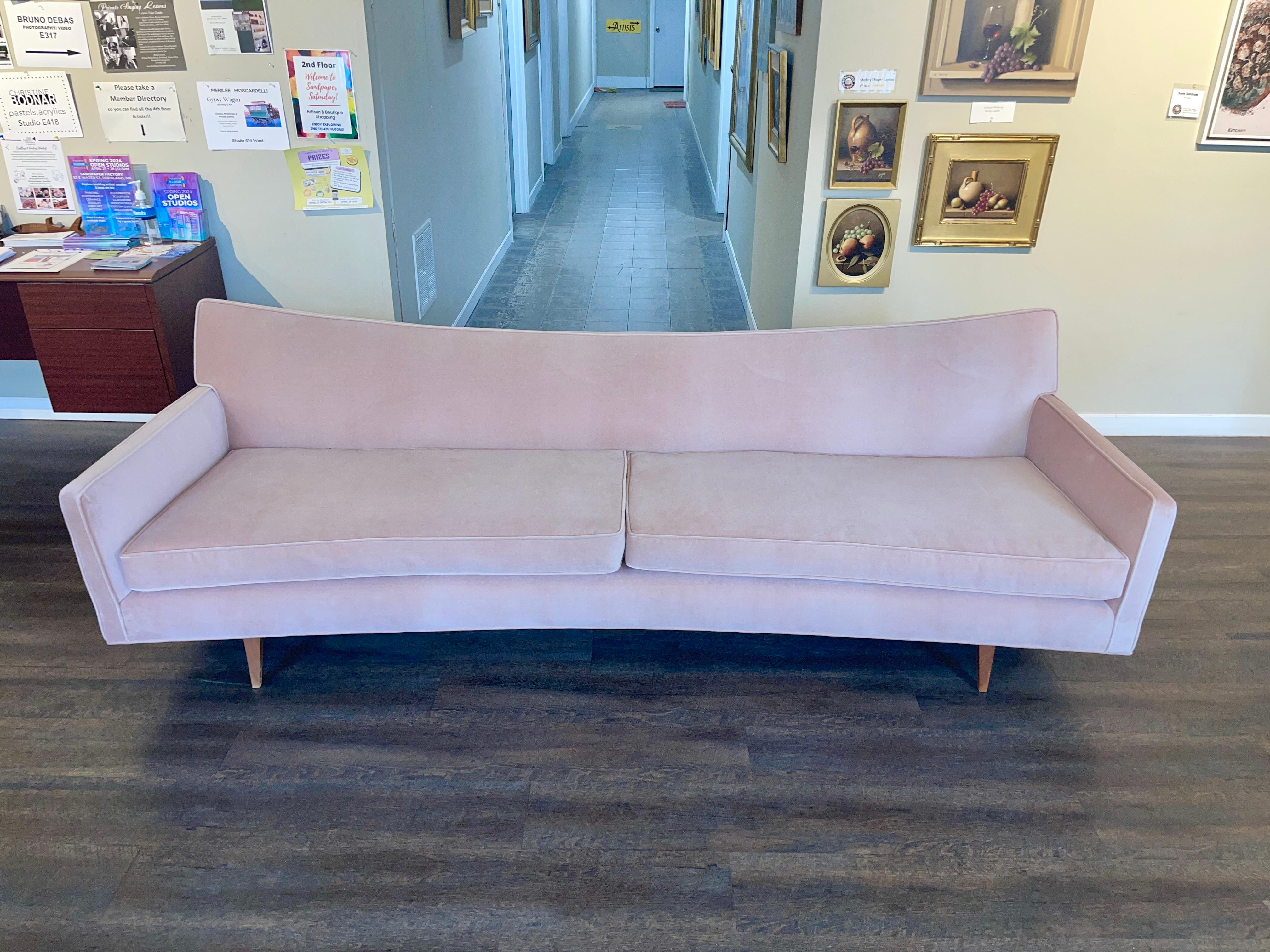 American Paul McCobb Shaped Back Sofa For Sale