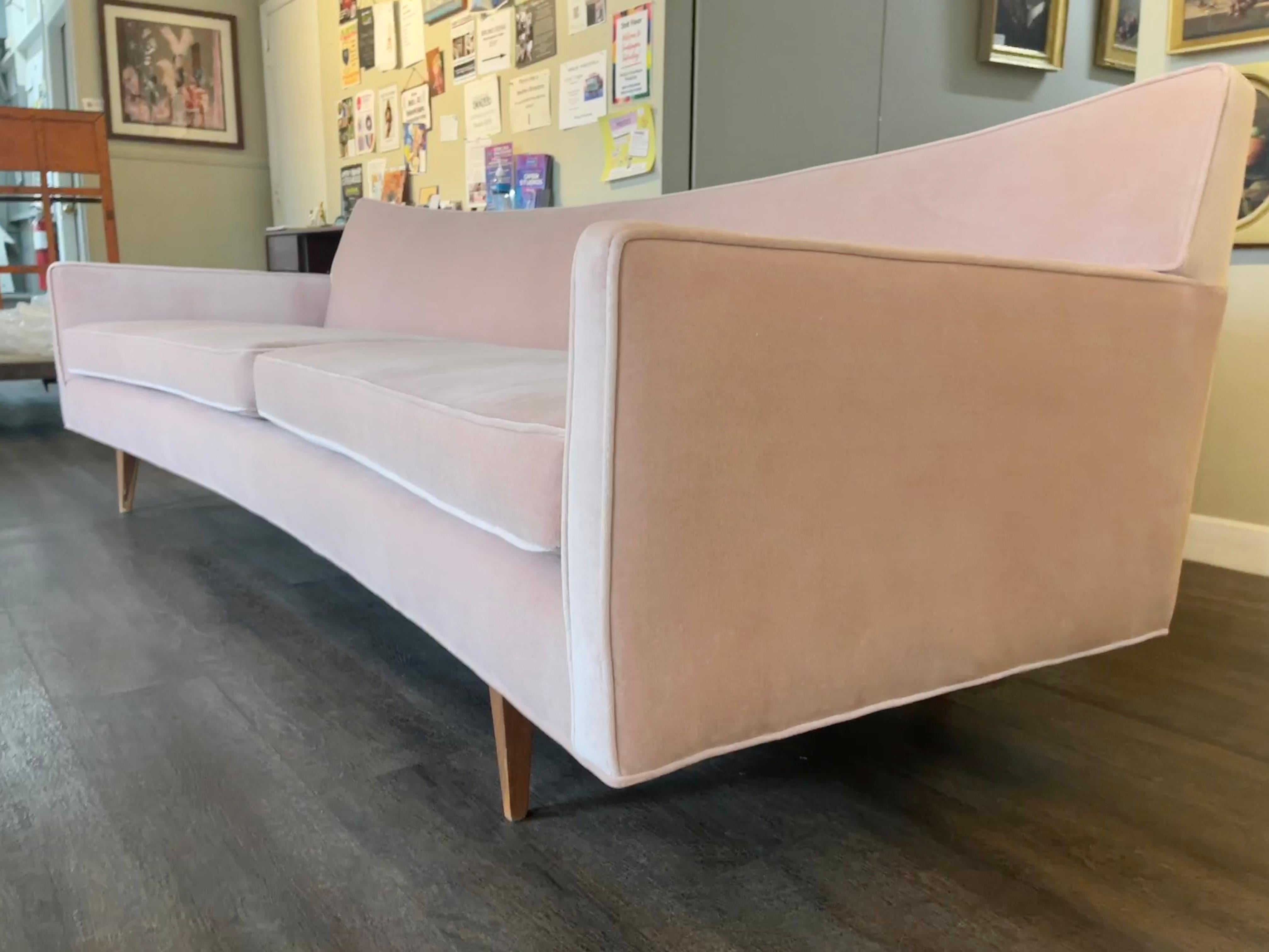 Upholstery Paul McCobb Shaped Back Sofa For Sale