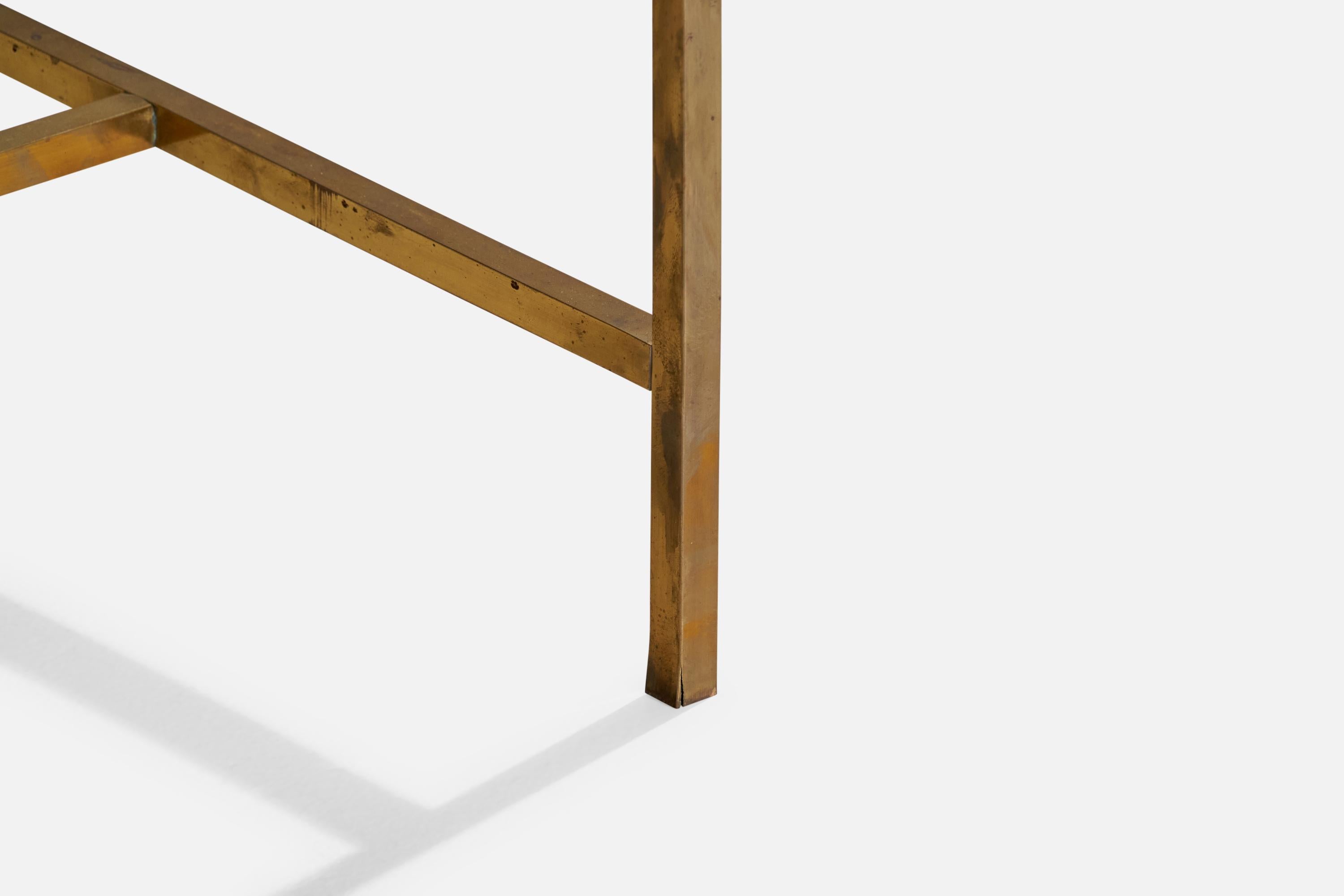 Paul McCobb, table d'appoint, laiton, acajou, États-Unis, années 1950 en vente 1