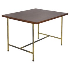 Vintage Paul McCobb Side Table with Brass Base by Calvin