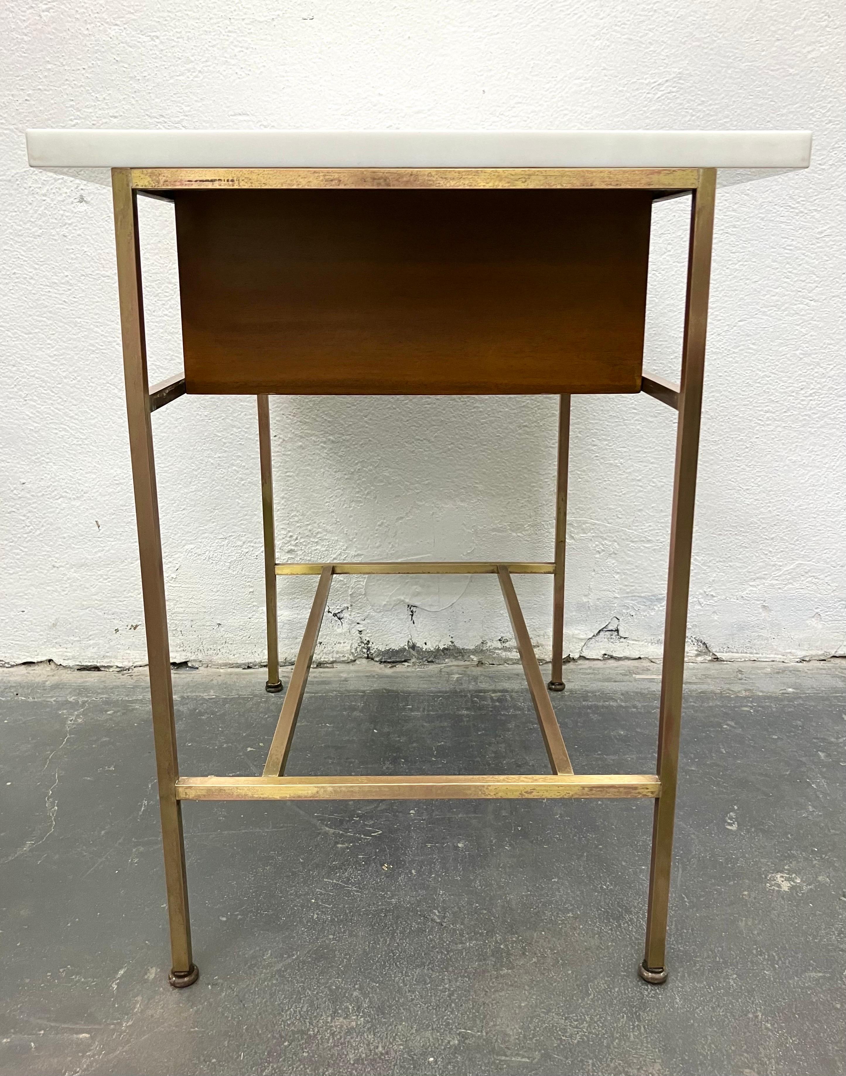 Paul McCobb Side Tables #8712 with Original Vitrolite Tops 4