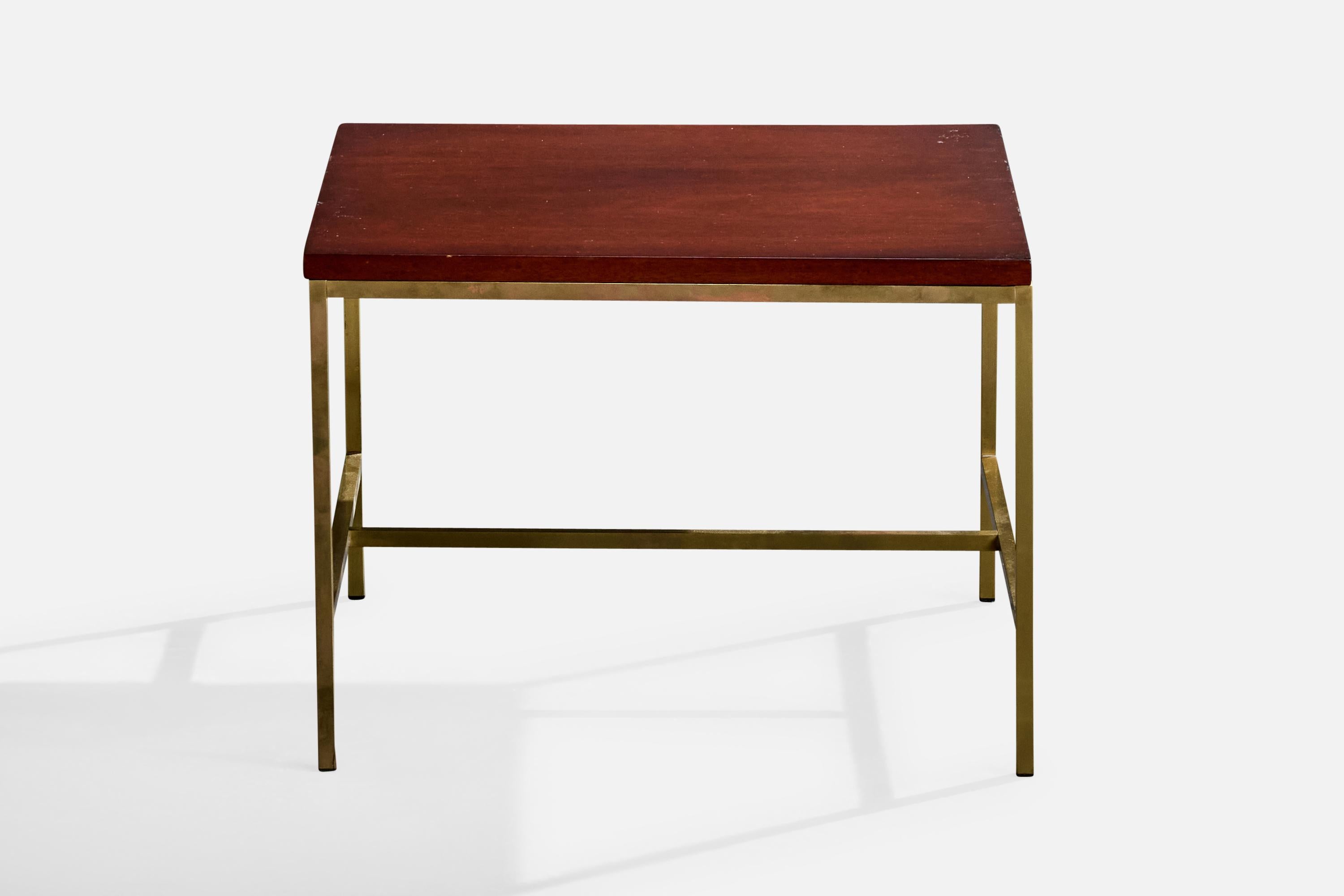 Paul McCobb, Tavolini, Ottone, Mogano, USA, anni '50 In condizioni buone in vendita a High Point, NC