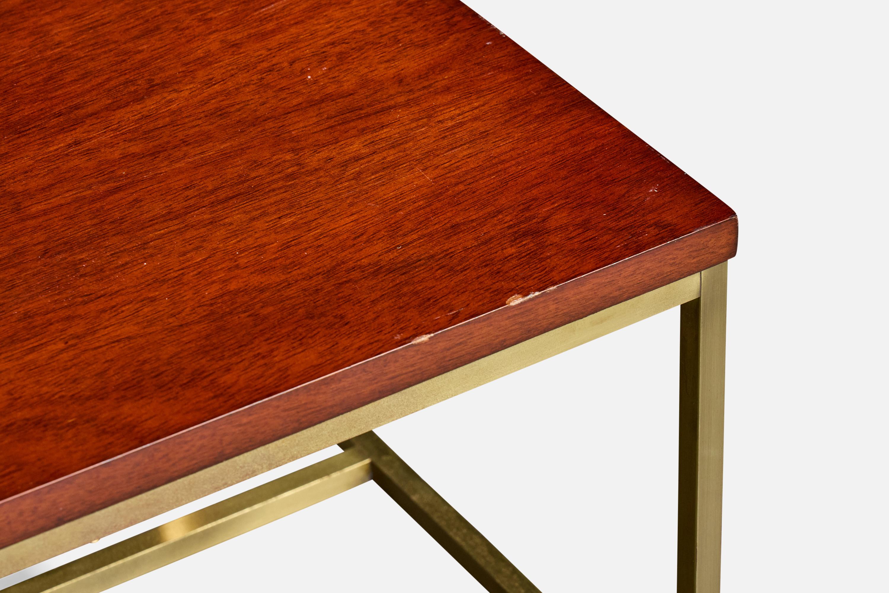 Paul McCobb, Tavolini, Ottone, Mogano, USA, anni '50 in vendita 2