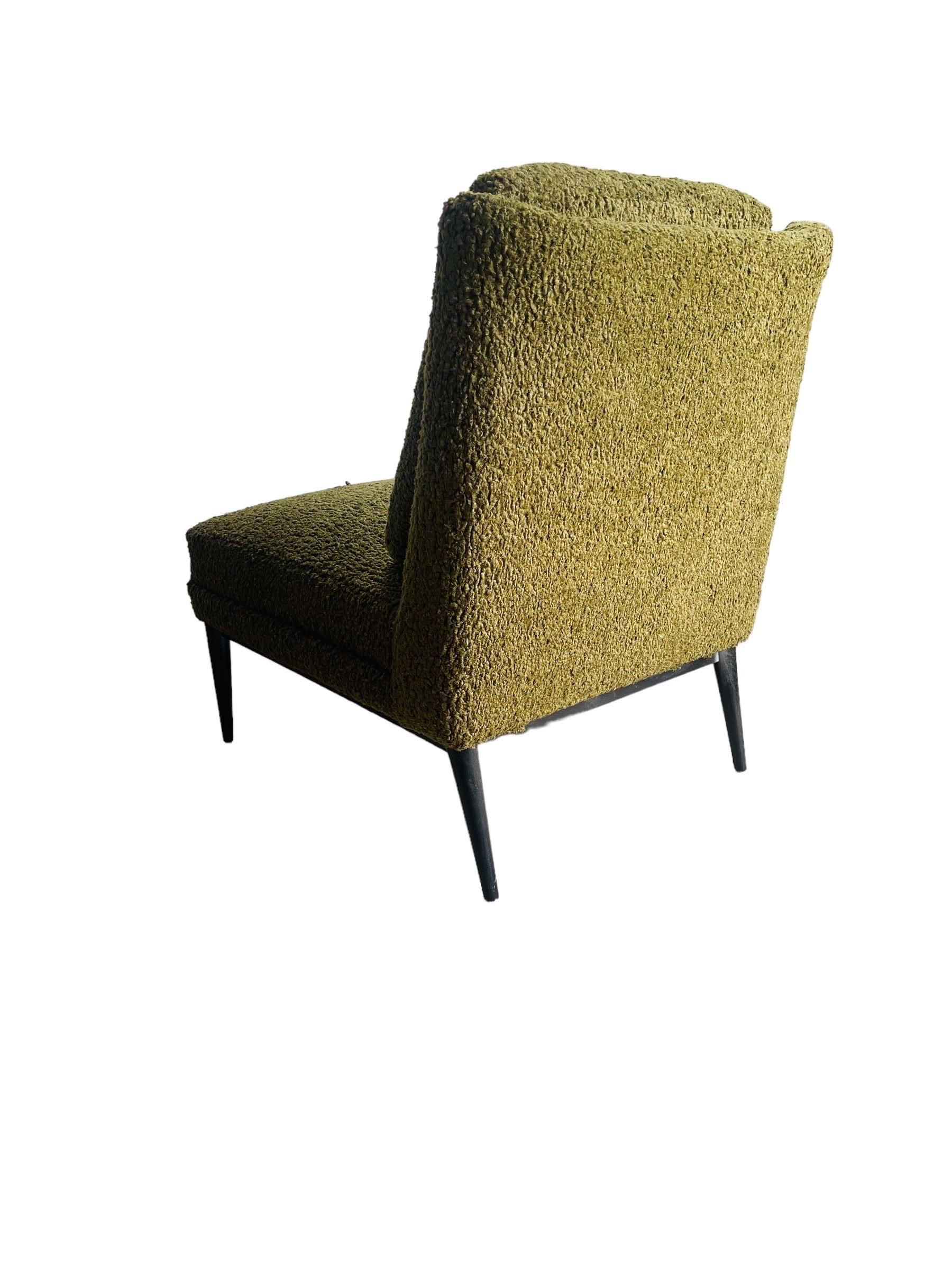 Fabric Paul McCobb Slipper Chair Mid Century  For Sale