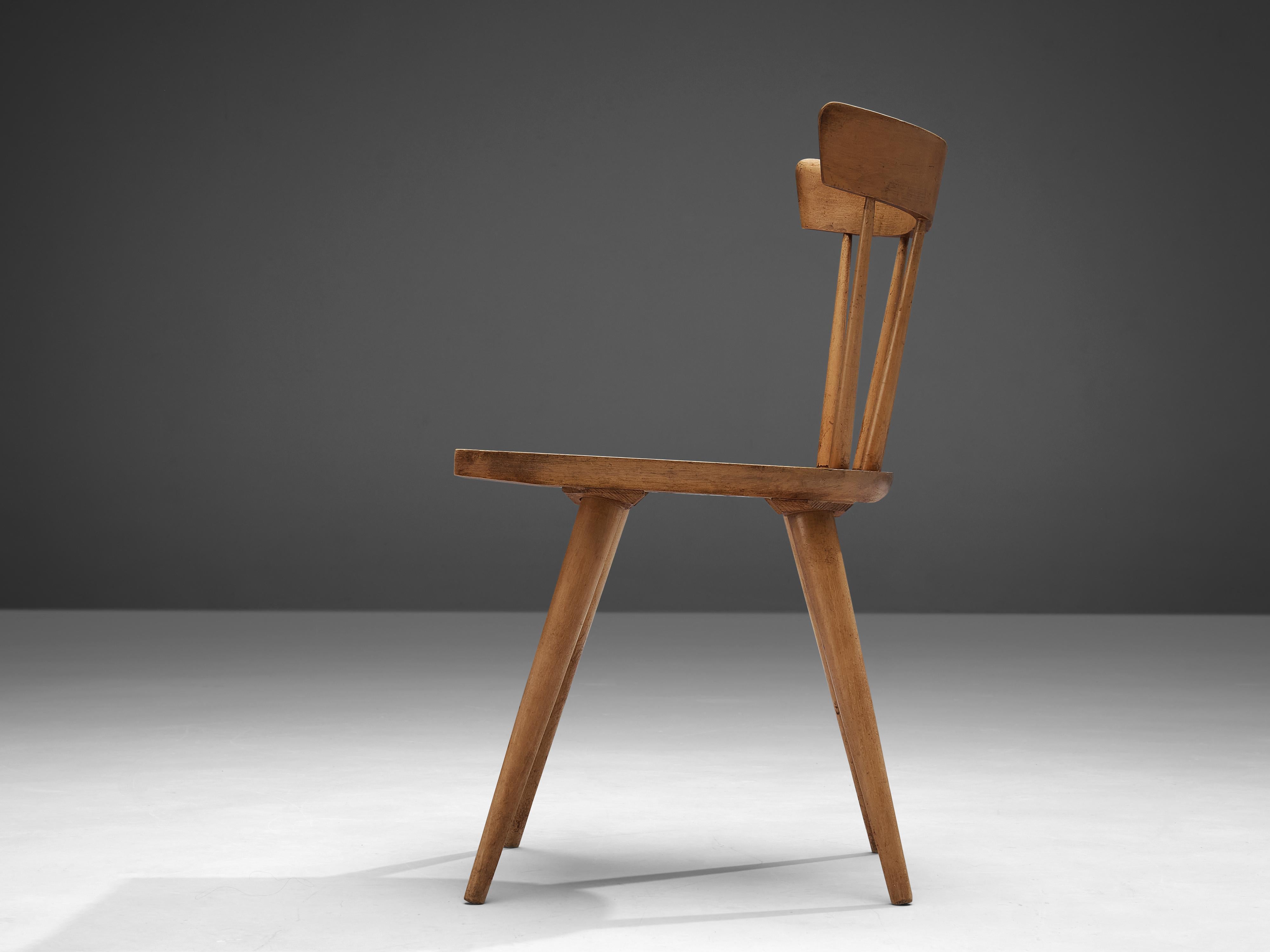 Mid-20th Century Paul McCobb Spindle Chair in Patinated Birch