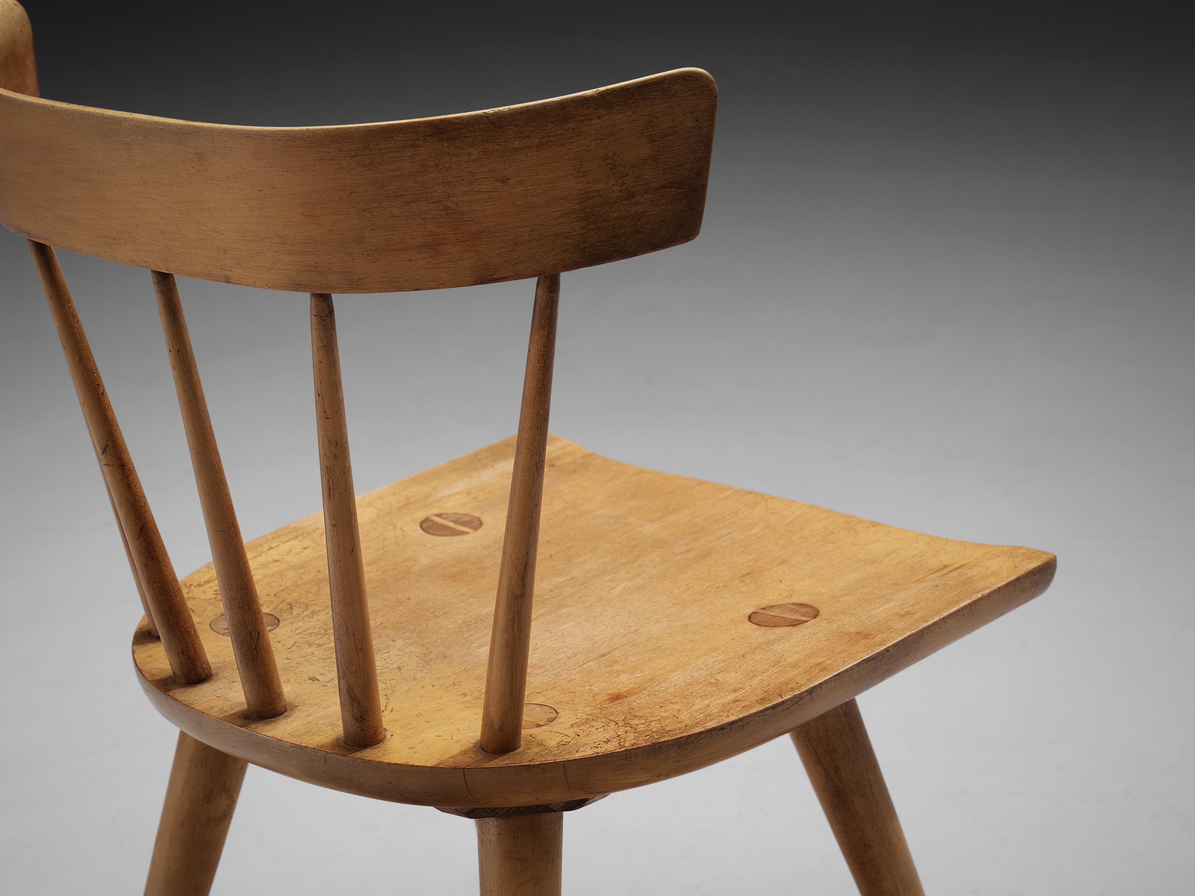 Paul McCobb Spindle Chair in Patinated Birch 1