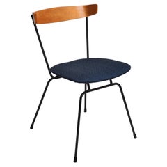 Ensemble de 6 chaises de salle à manger en fer forgé et noyer Clifford Pascoe, milieu de siècle