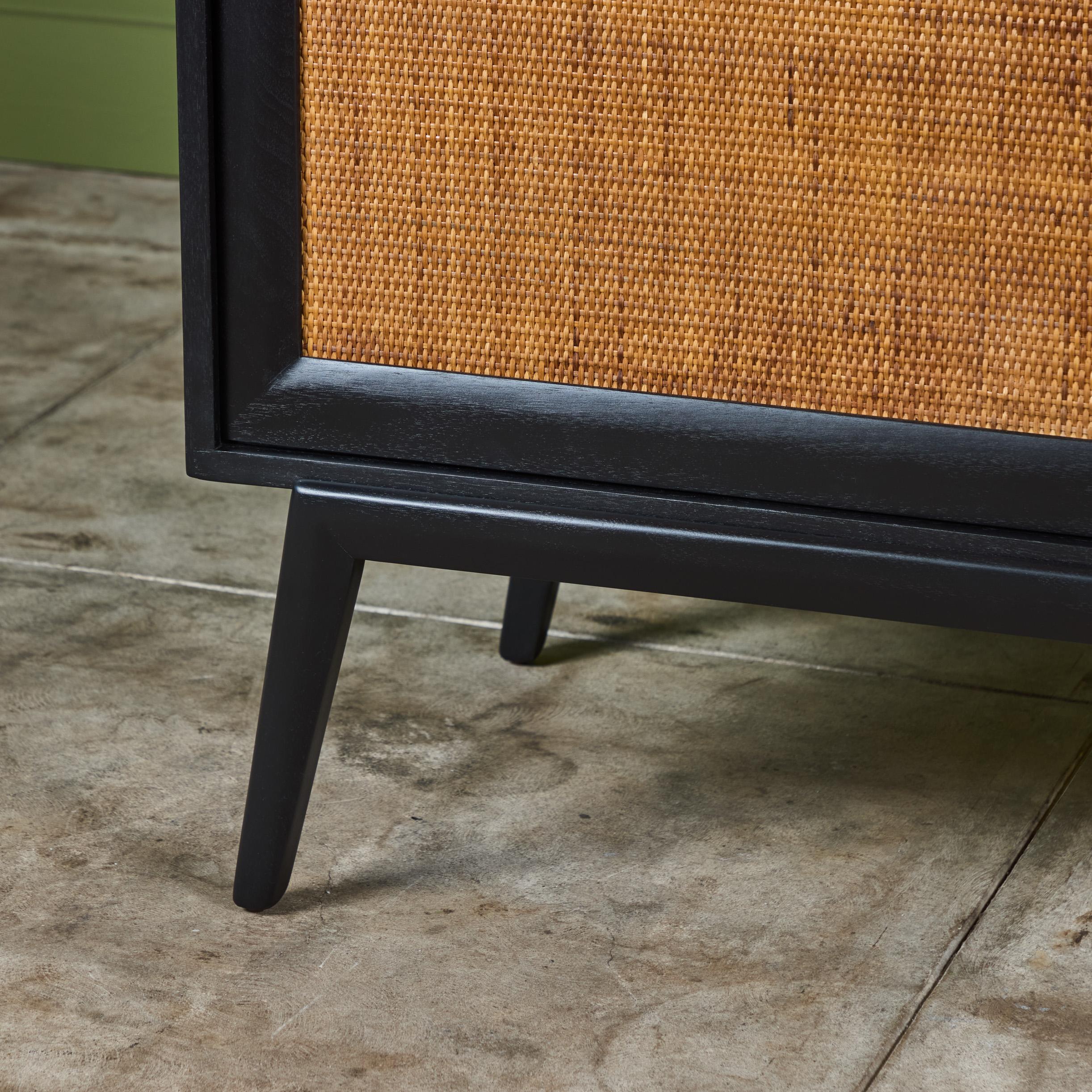 Paul McCobb Style Credenza with Cane Door Fronts 8