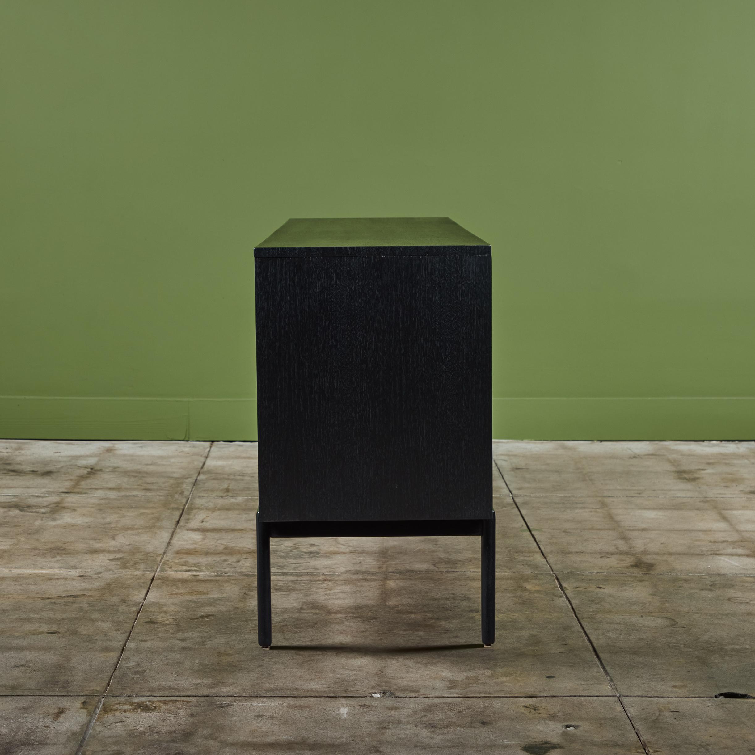20th Century Paul McCobb Style Credenza with Cane Door Fronts