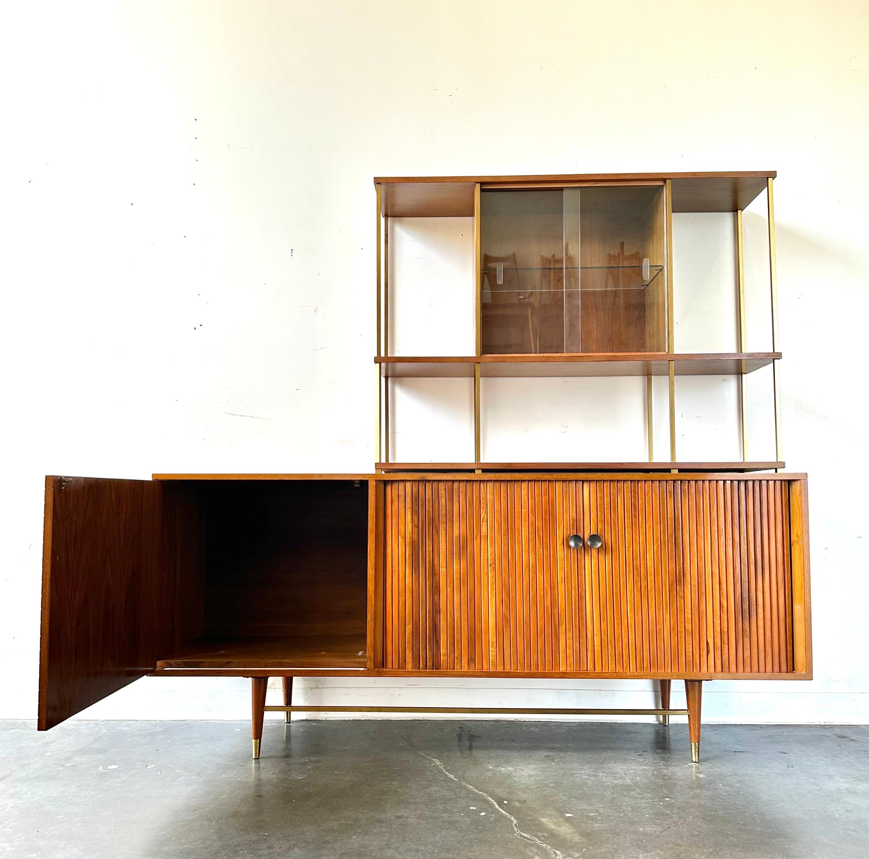 American Paul McCobb Style Credenza with Hutch 