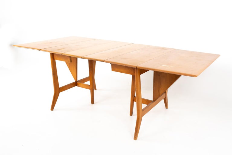Mid Century Drop-Leaf Dining Table at 1stDibs