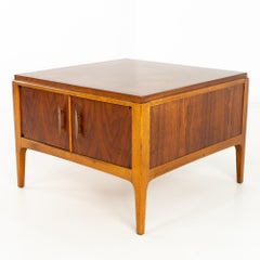 Paul McCobb Style Lane Rhythm Mid Century Walnut Nightstand Side End Table
