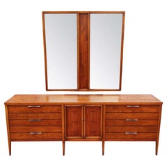 Used Paul McCobb Style Lane Tuxedo Dresser Cabinet Credenza Walnut & Rosewood MCM Era