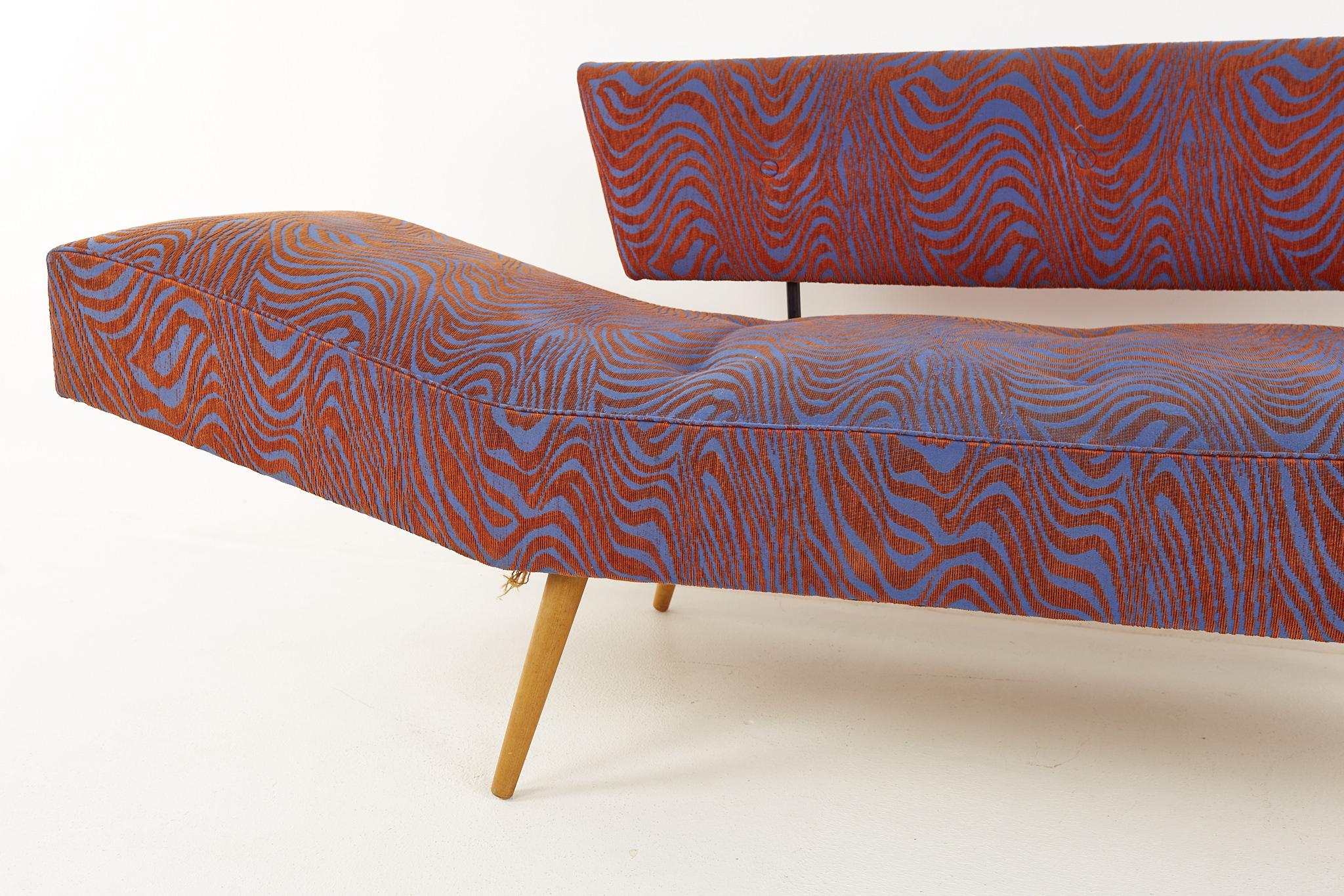 Late 20th Century Paul McCobb Style Mid Century Chaise Lounge Chair with Jack Lenore Larsen Style