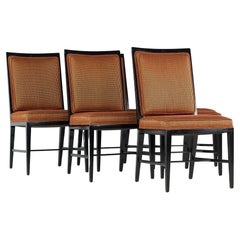 Used Paul McCobb Style Midcentury Ebonized Dining Chairs, Set of 6