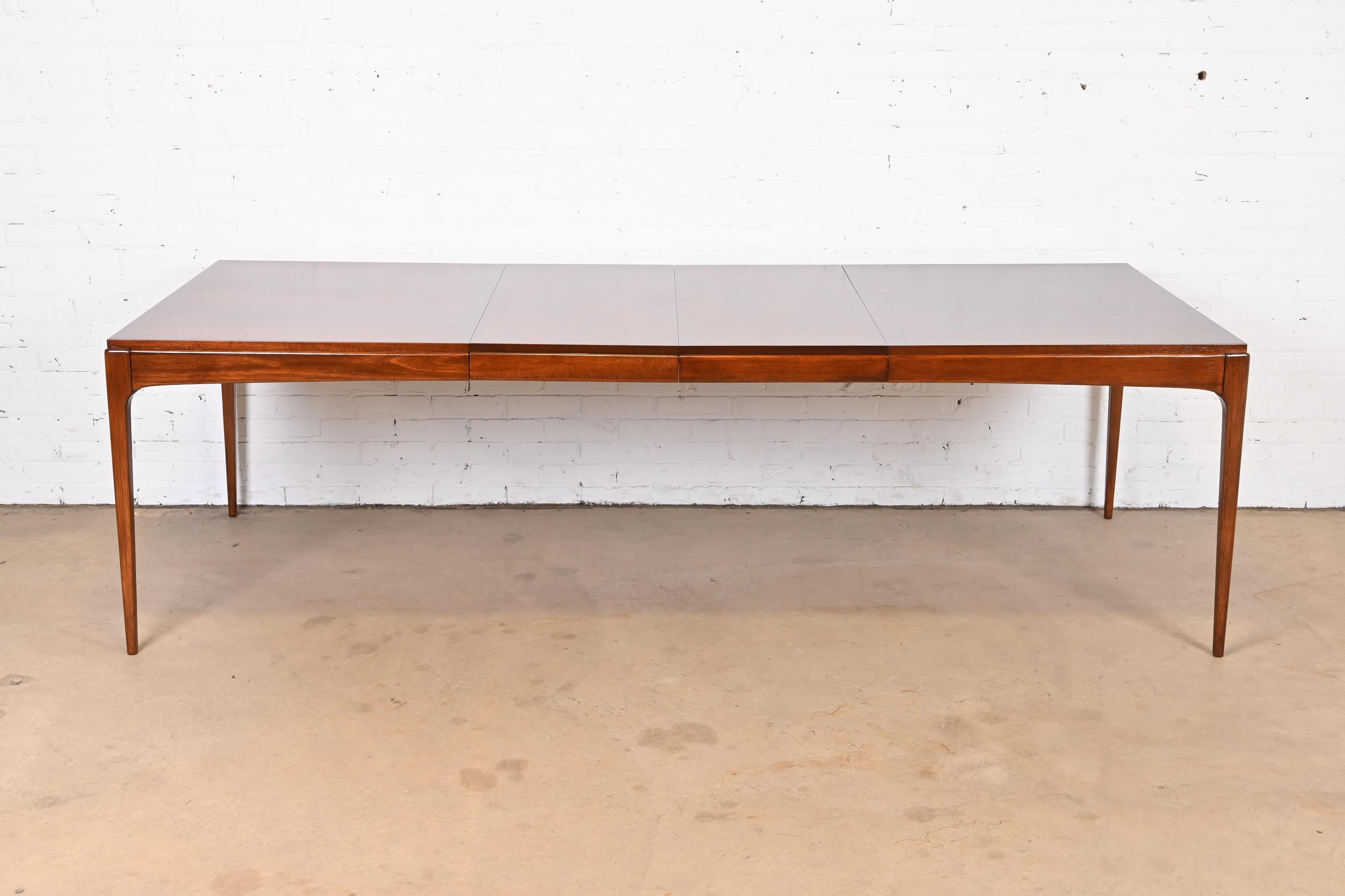 American Paul McCobb Style Mid-Century Modern Walnut Dining Table by Lane, Refinished
