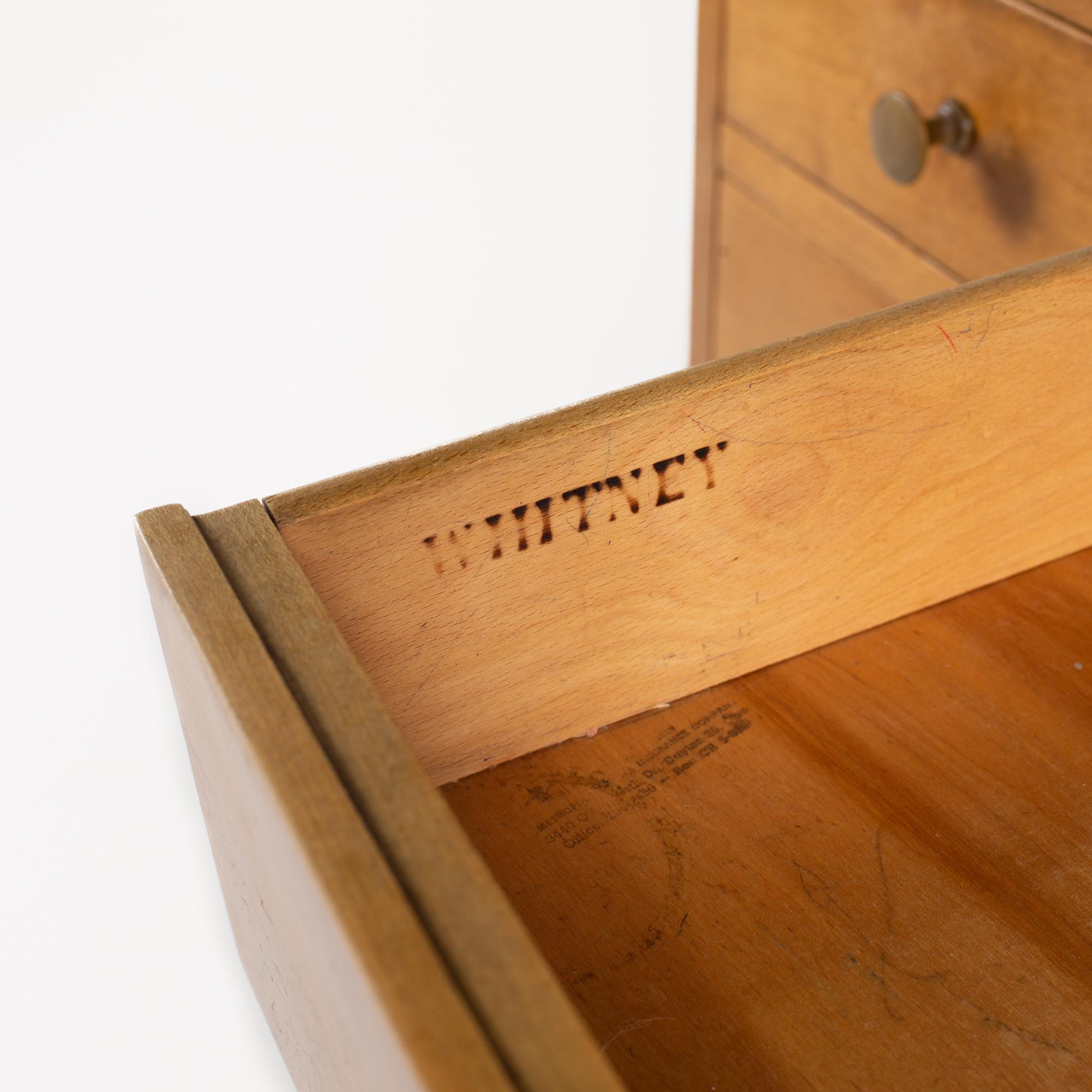 Schreibtisch aus Whitney-Birkenholz im Paul McCobb-Stil aus der Mitte des Jahrhunderts im Angebot 8