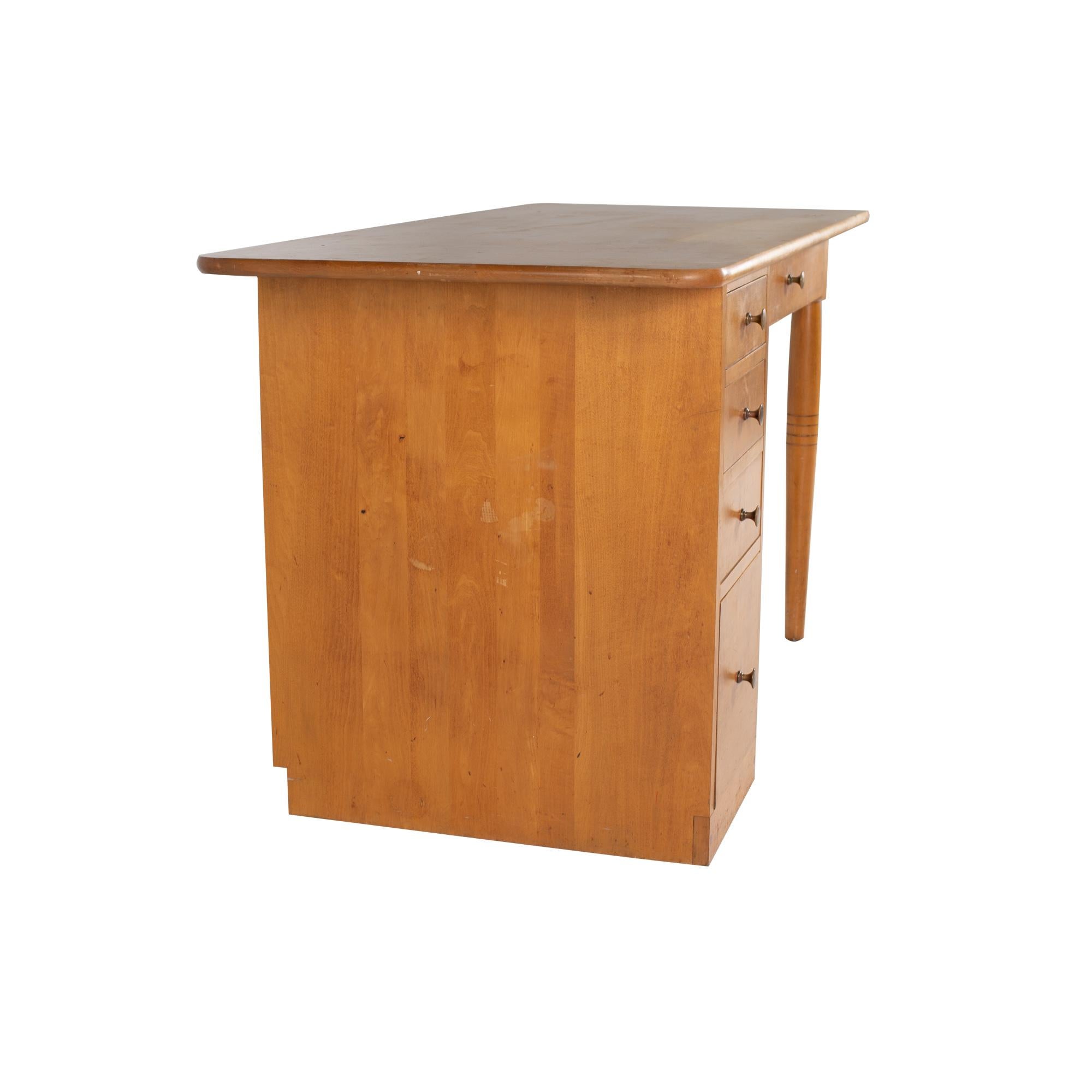 Schreibtisch aus Whitney-Birkenholz im Paul McCobb-Stil aus der Mitte des Jahrhunderts (Moderne der Mitte des Jahrhunderts) im Angebot