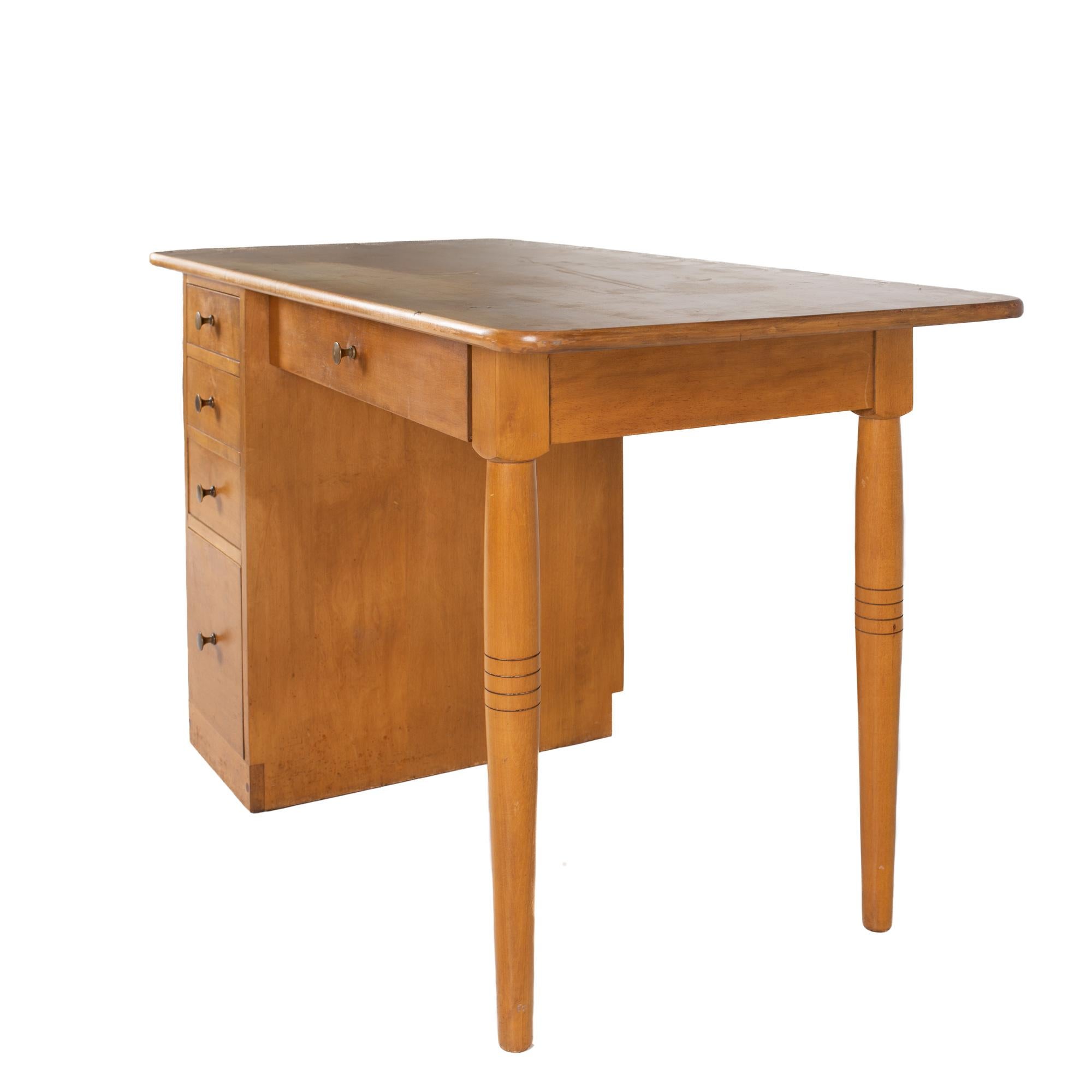 American Paul McCobb Style Mid Century Whitney Birch Desk For Sale