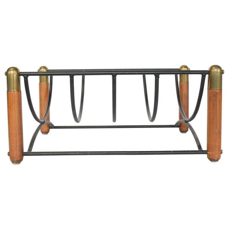 Paul McCobb Style Midcentury Magazine Rack or Log Holder