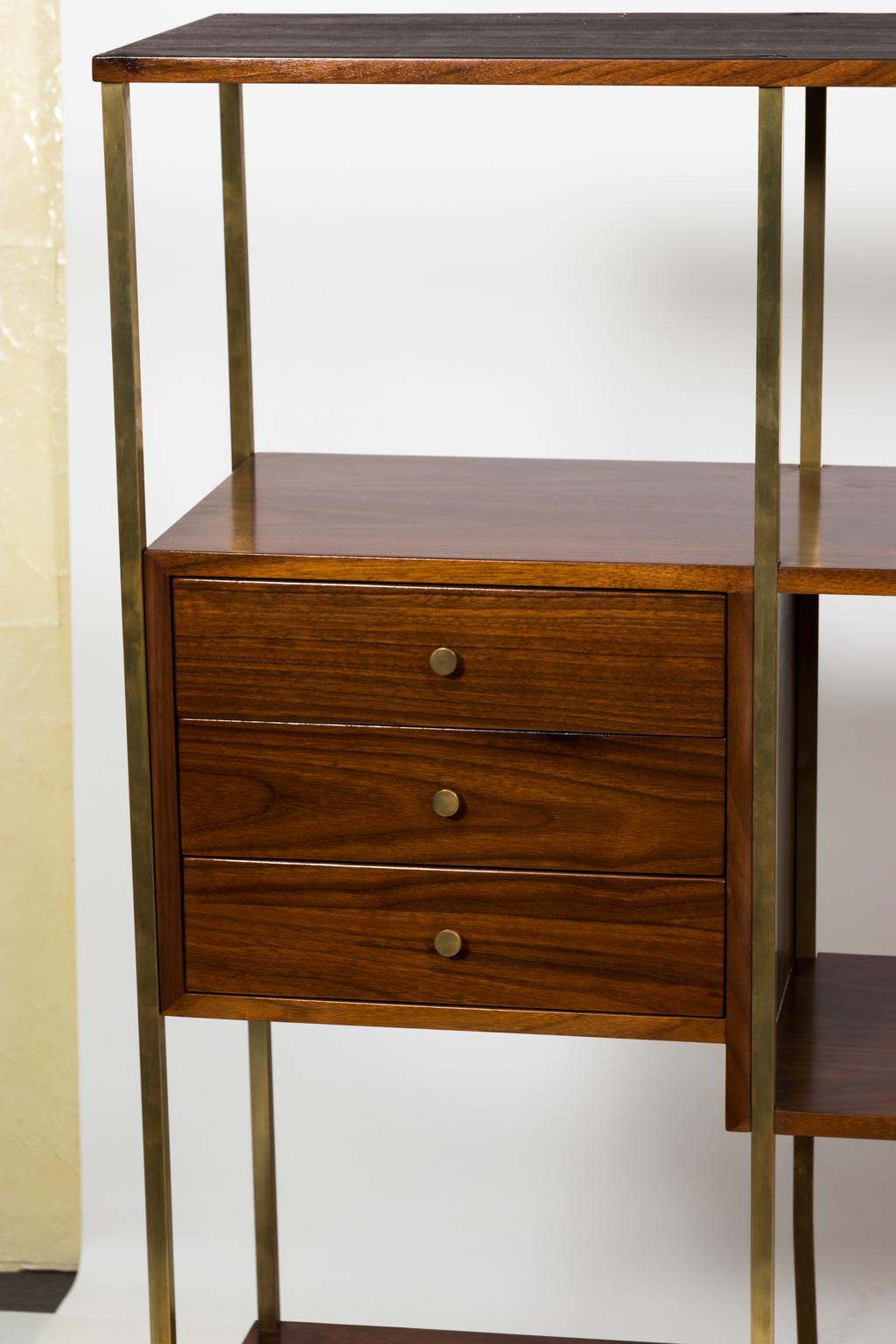 Paul McCobb Style Midcentury Wall Unit with Bar, circa 1960s 4